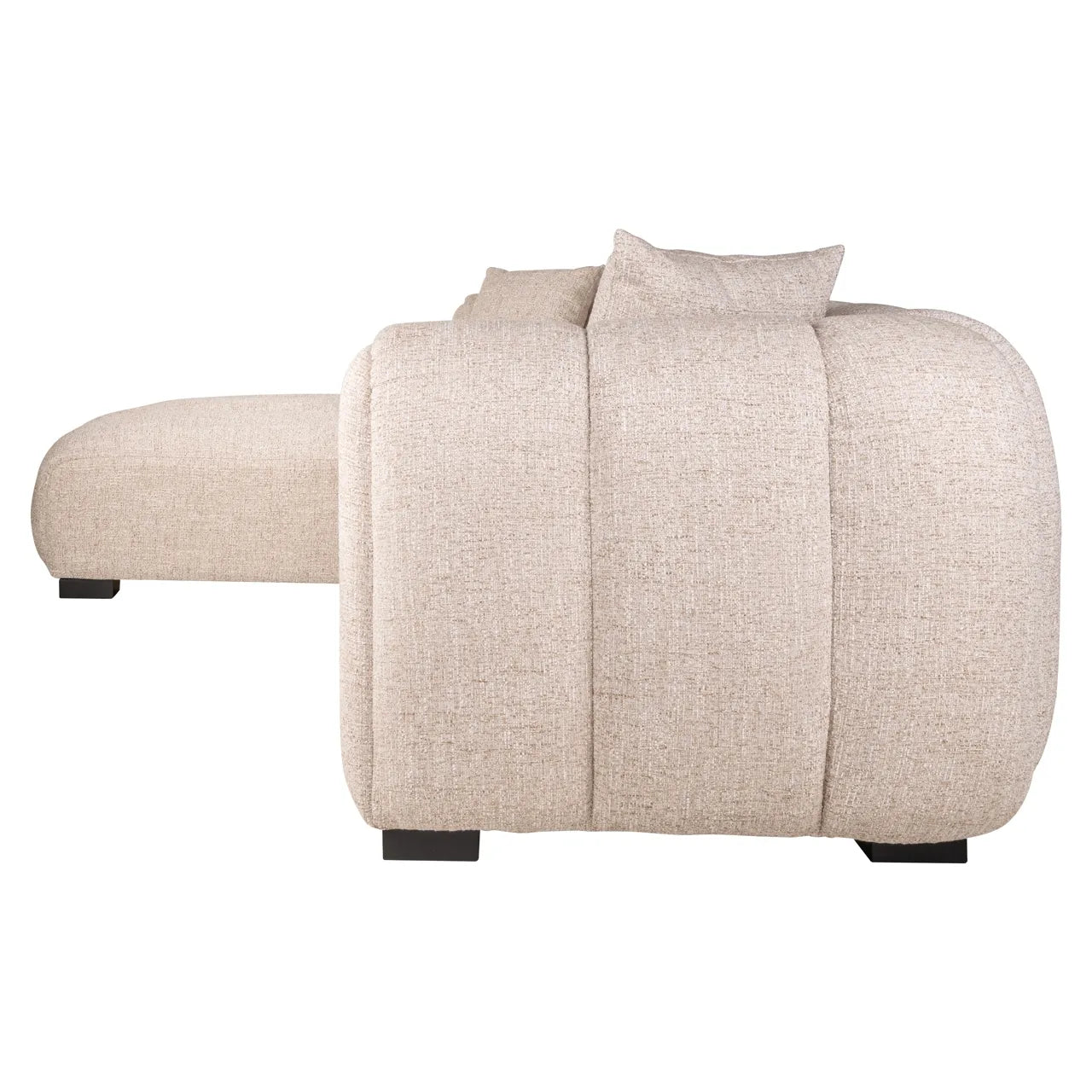 Richmond Interiors Novaro Cream Tweed Left-Hand Chaise Sofa
