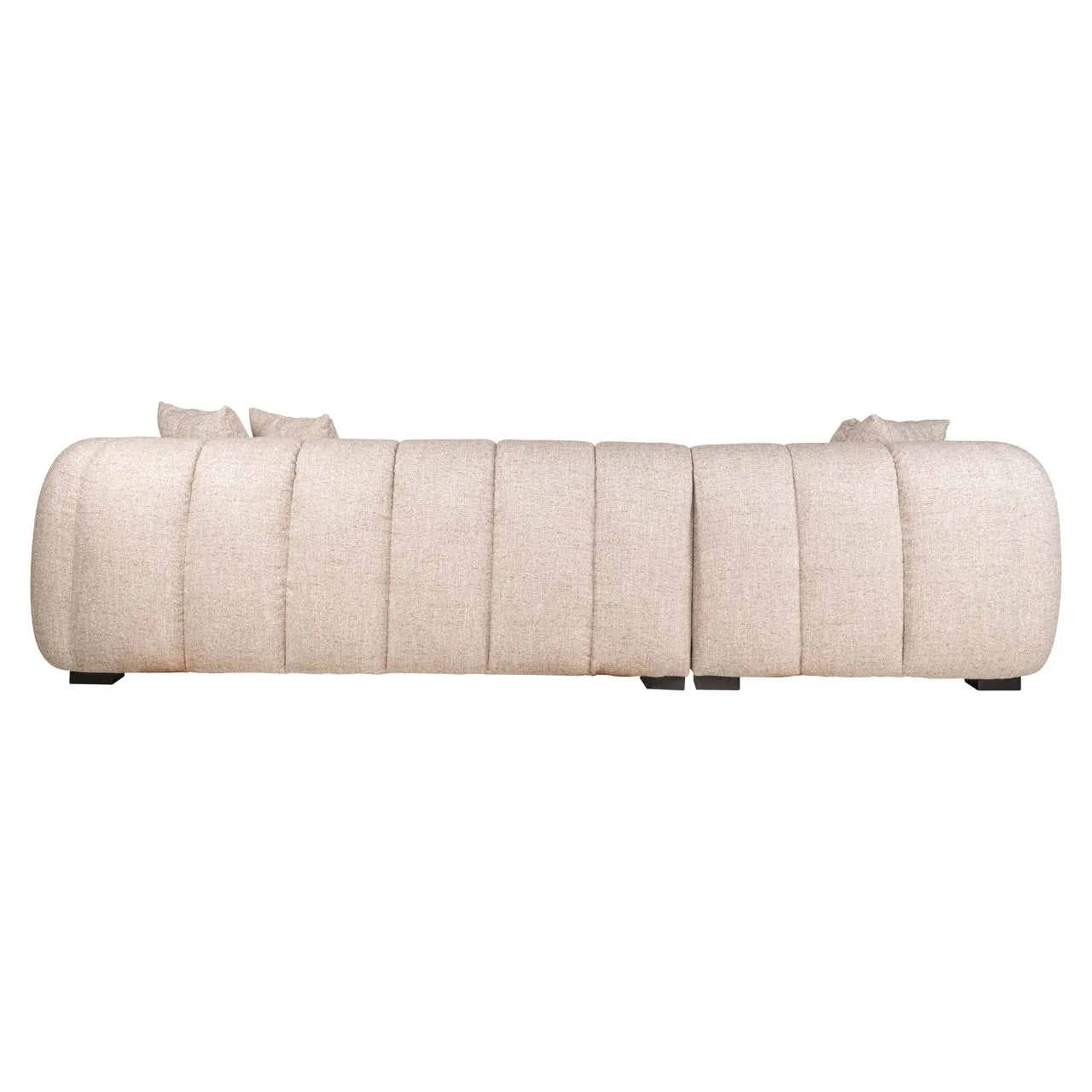 Richmond Interiors Novaro Cream Tweed Left-Hand Chaise Sofa