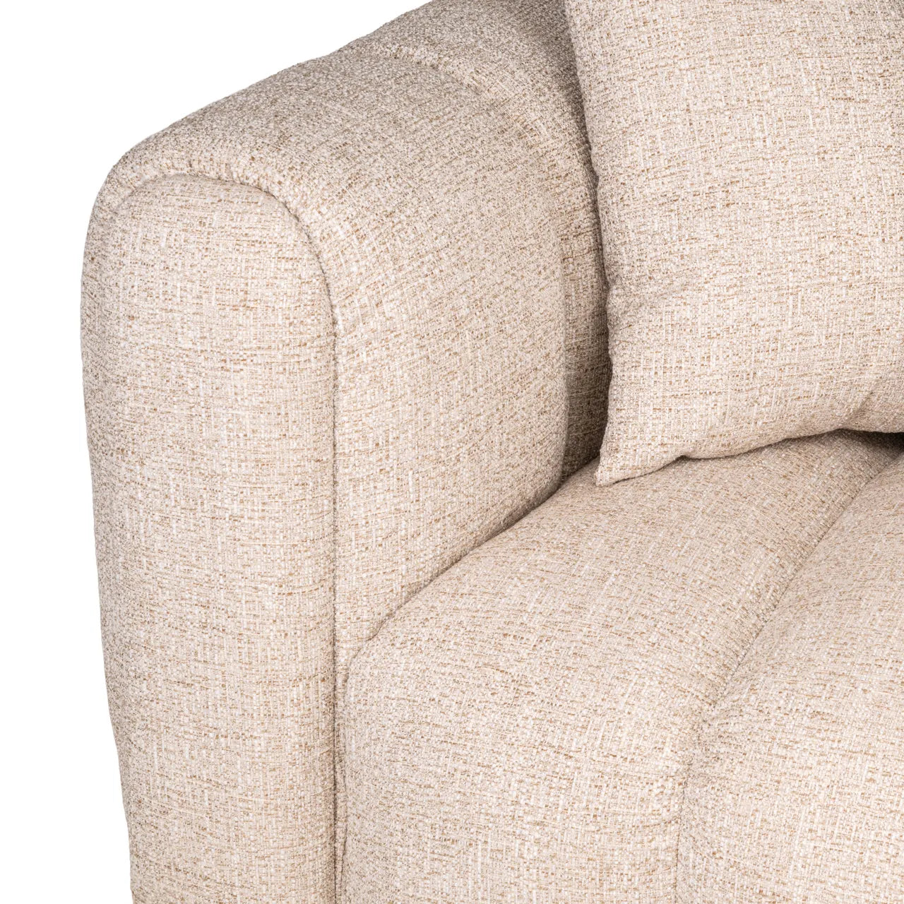 Richmond Interiors Novaro Cream Tweed Right-Hand Chaise Sofa