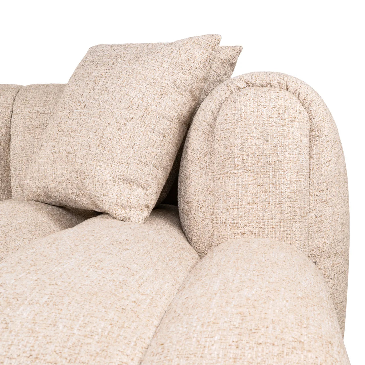 Richmond Interiors Novaro Cream Tweed Right-Hand Chaise Sofa