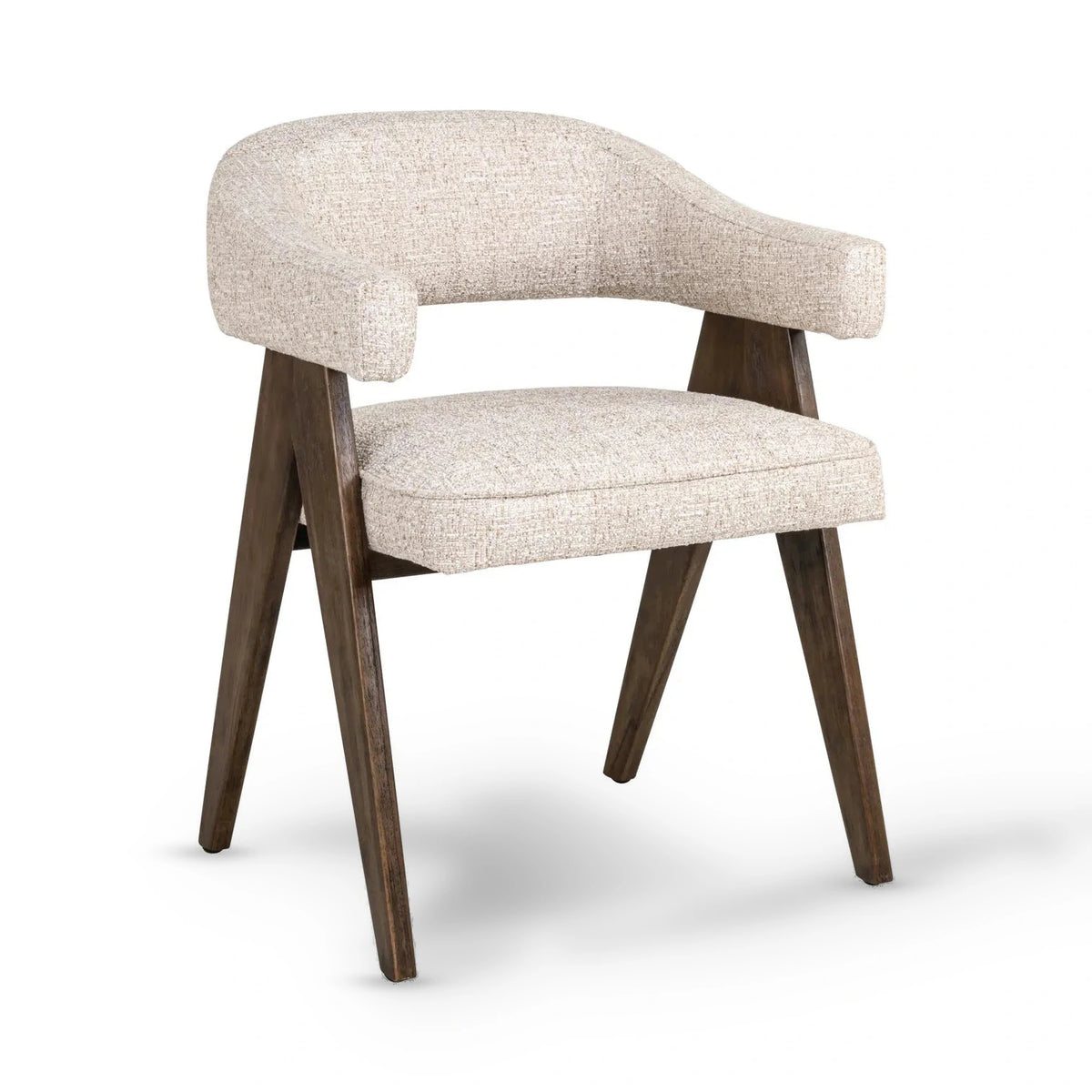 Richmond Interiors Mori Cream Tweed Dining Chair