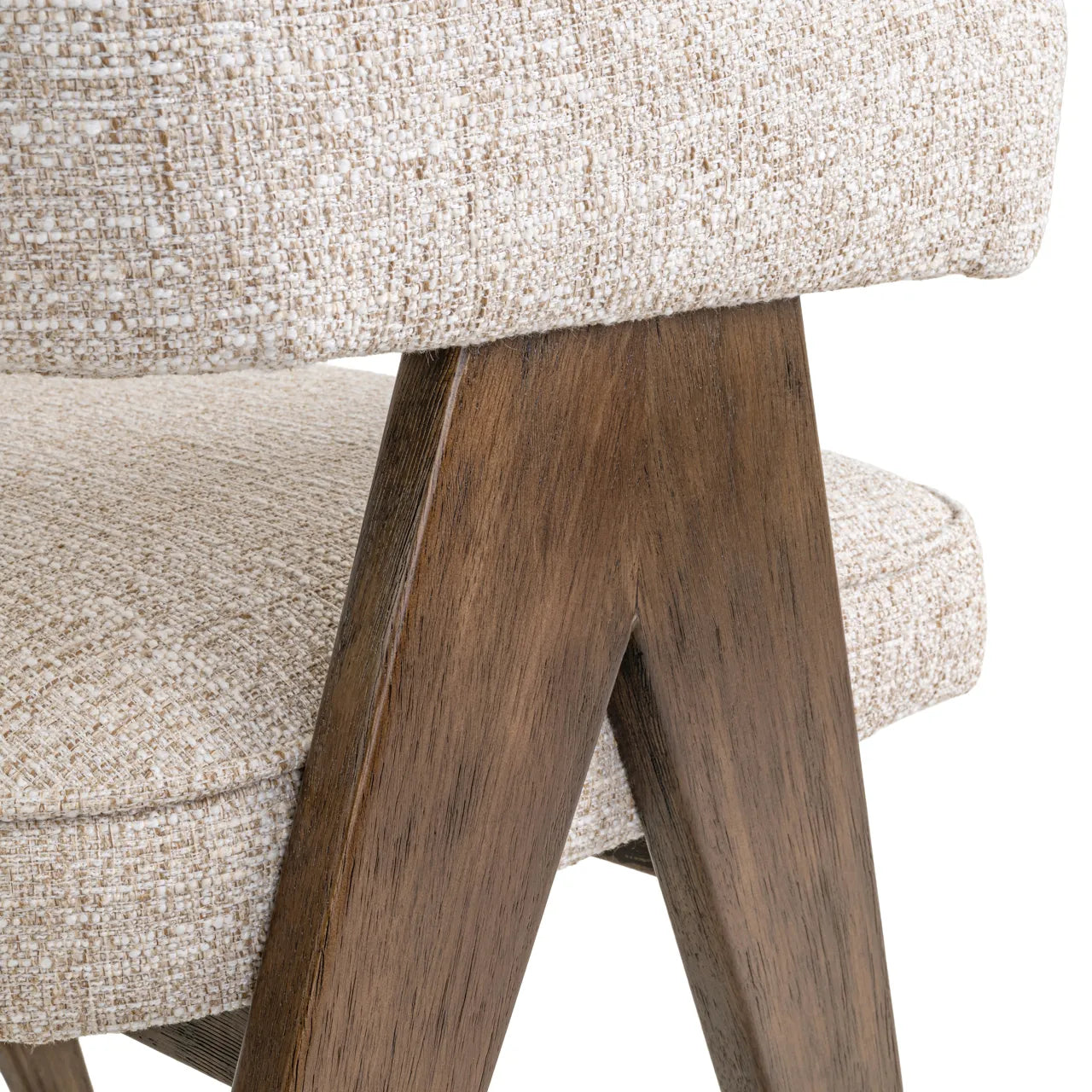 Richmond Interiors Mori Cream Tweed Dining Chair