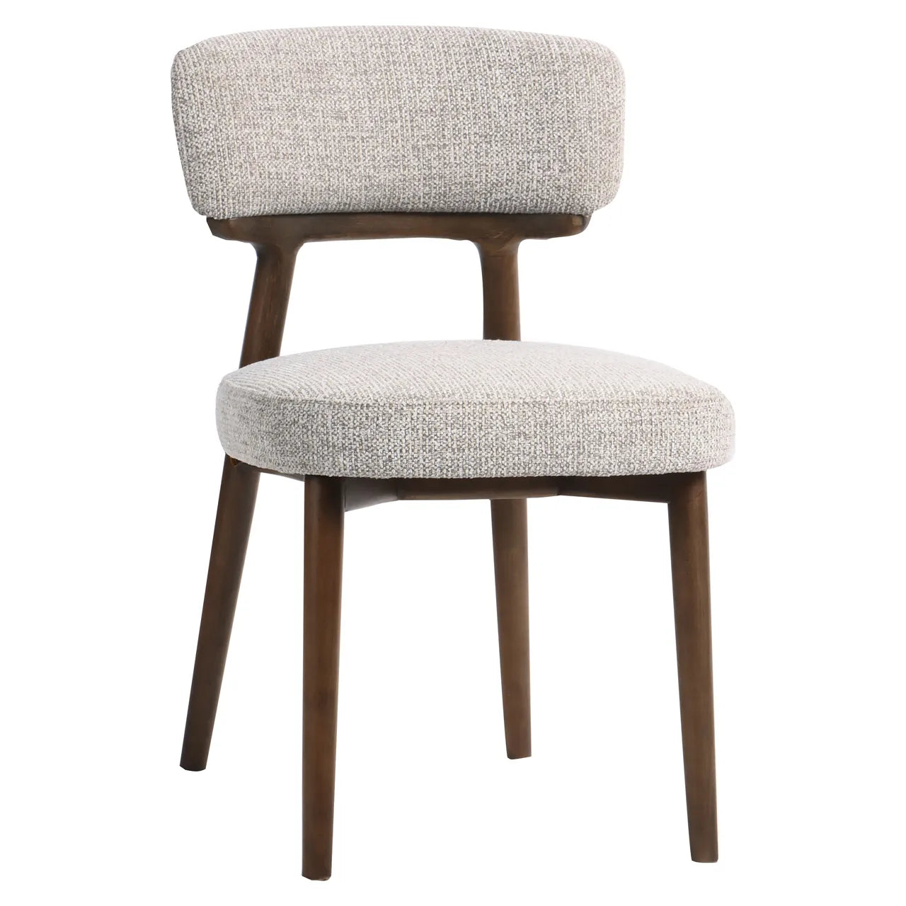 Richmond Interiors Set of 2 Basker Taupe Boucle Dining Chairs