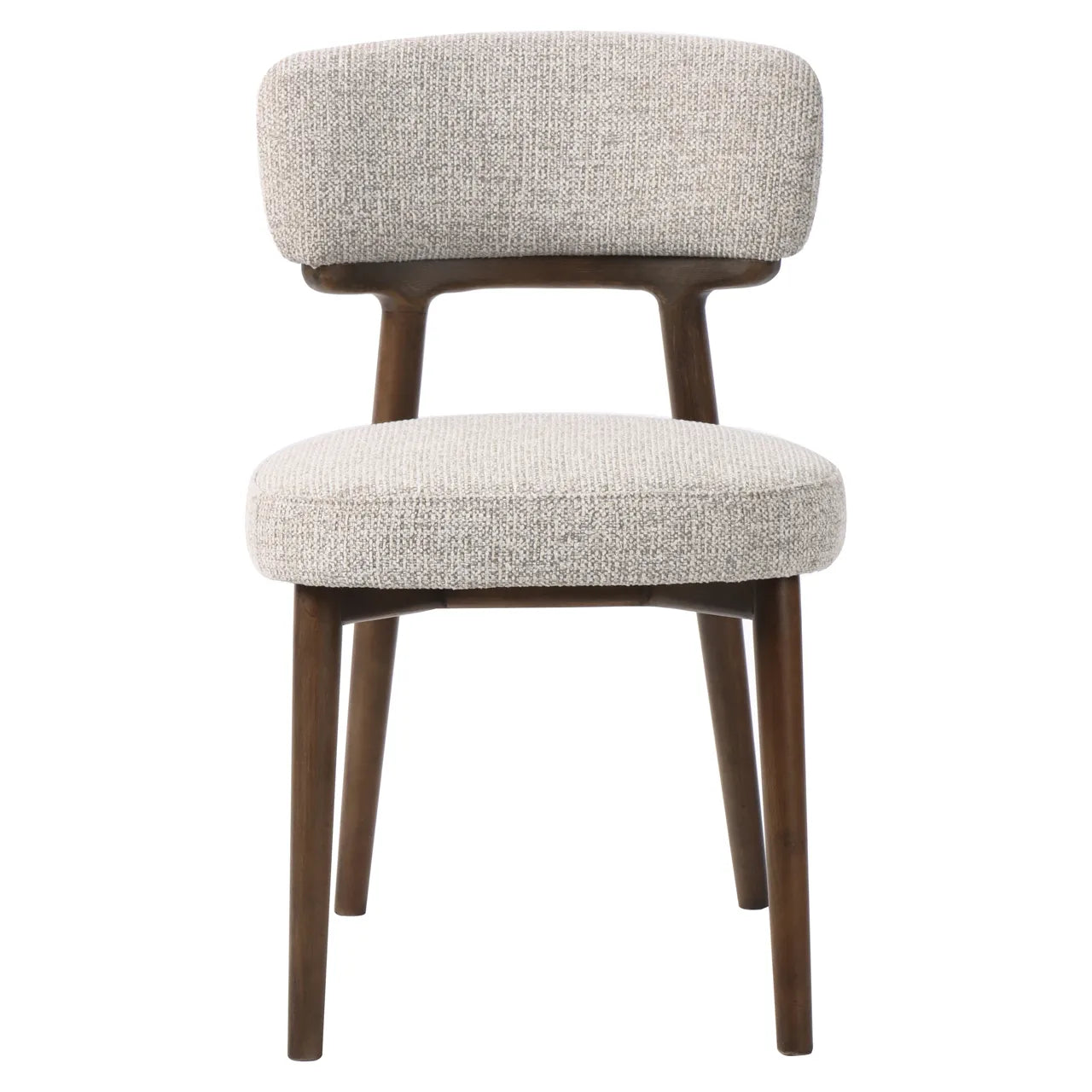 Richmond Interiors Set of 2 Basker Taupe Boucle Dining Chairs