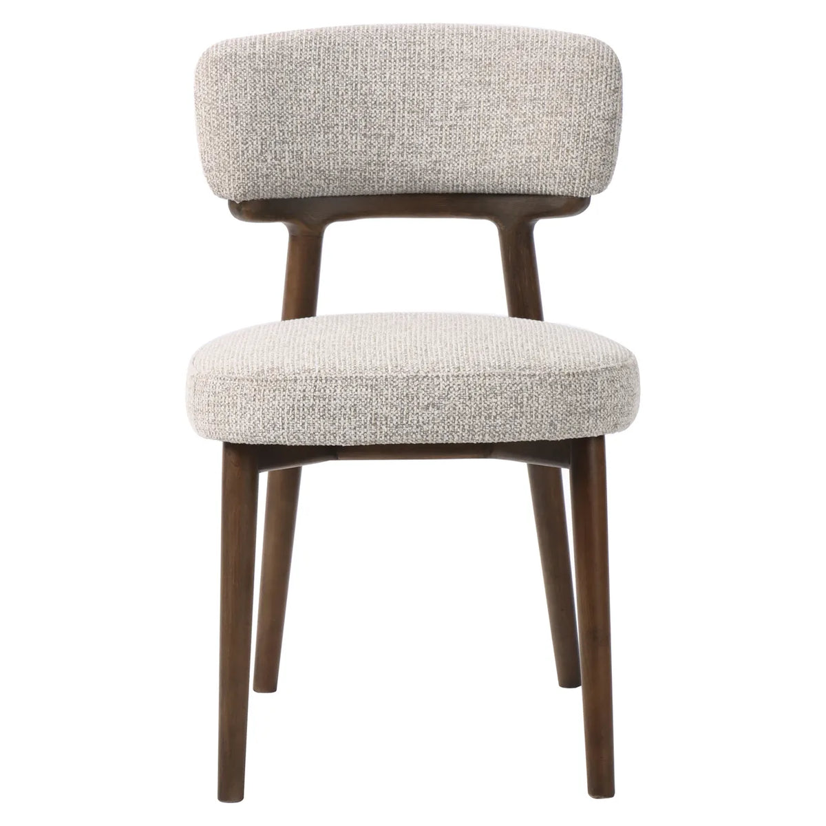 Richmond Interiors Set of 2 Basker Taupe Boucle Dining Chairs