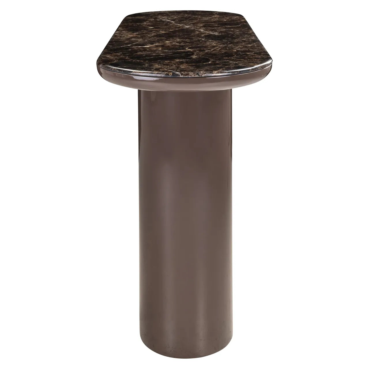 Richmond Interiors Almundi Chocolate Brown Marble Console Table