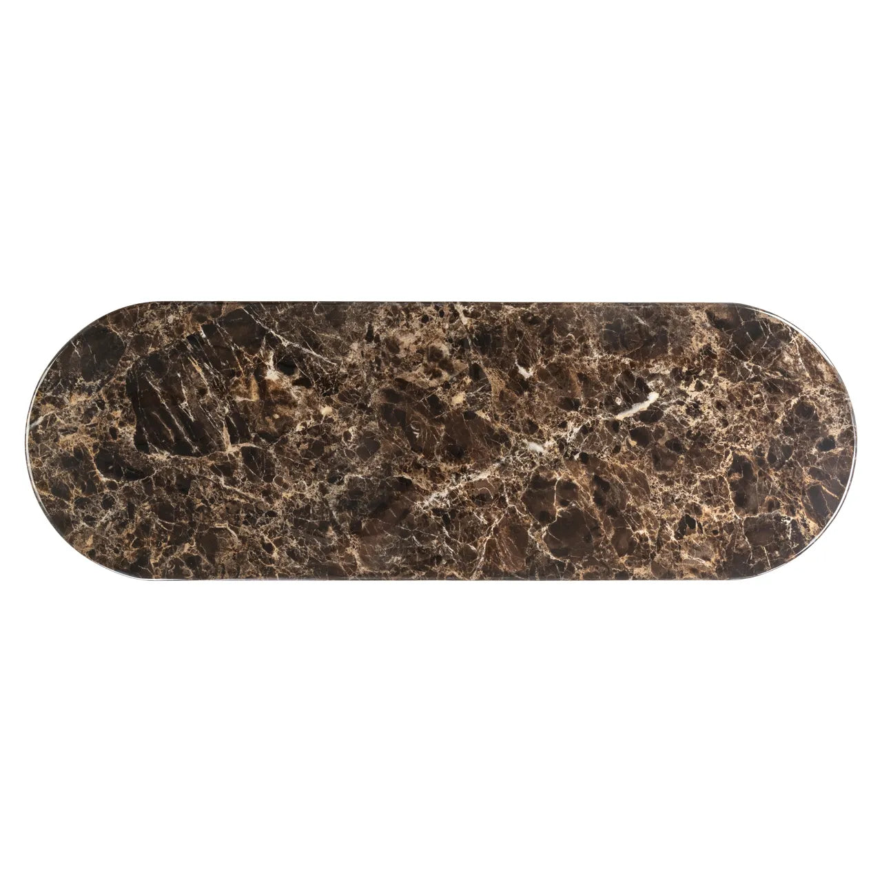 Richmond Interiors Almundi Chocolate Brown Marble Console Table