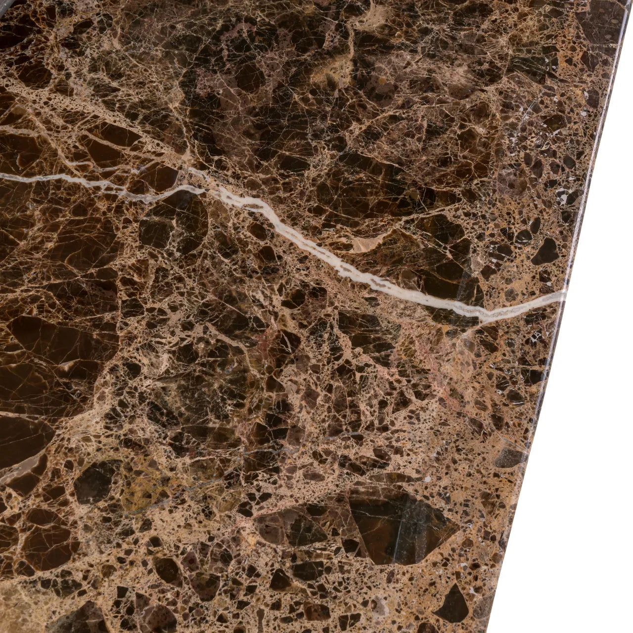Richmond Interiors Set of 2 Castello Smoked Charcoal Emperador Marble & Oak Coffee Tables