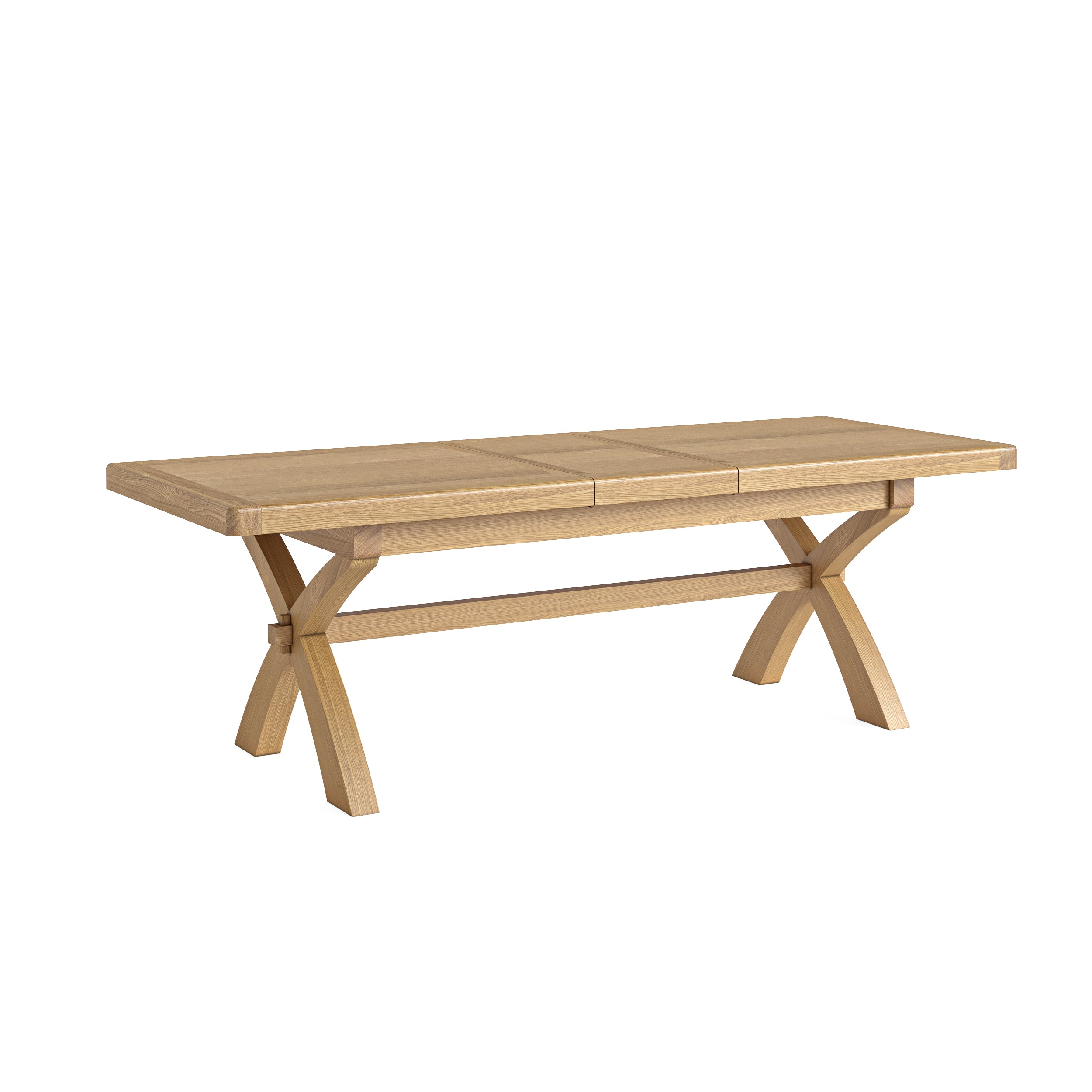 Jackson Oak Wood Cross Leg Extending Dining Table 200/245cm