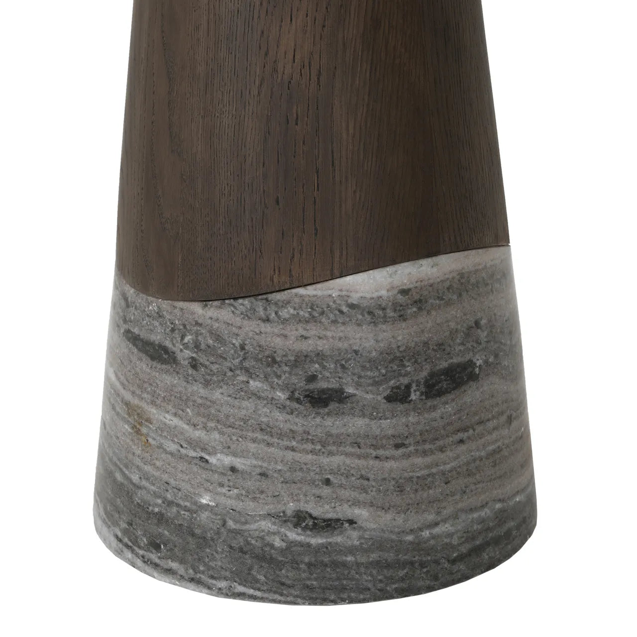 Richmond Interiors Harper Smoked Charcoal Morchana Marble & Oak Dining Table