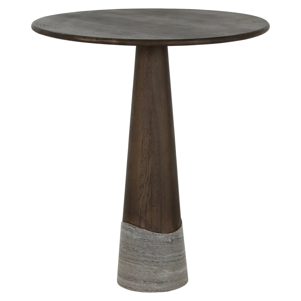 Richmond Interiors Harper Smoked Charcoal Morchana Marble & Oak Counter Table