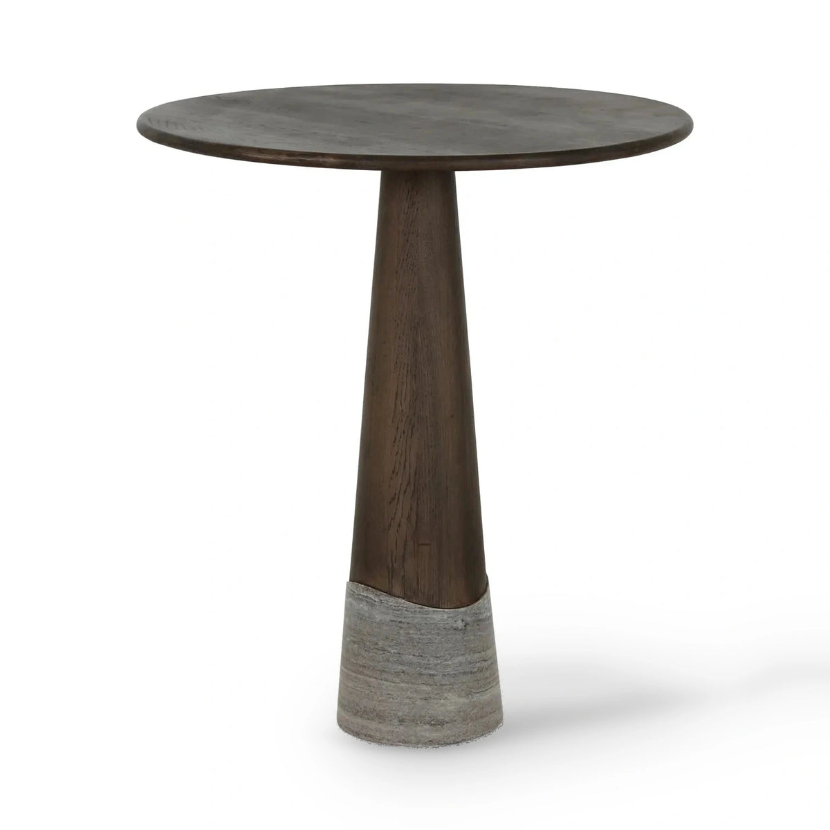 Richmond Interiors Harper Smoked Charcoal Morchana Marble & Oak Counter Table