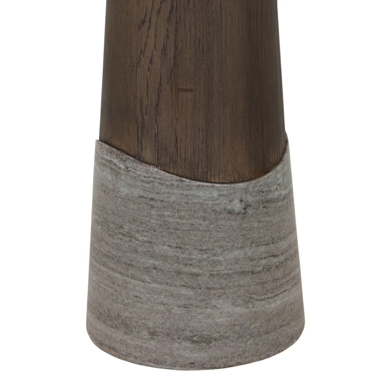 Richmond Interiors Harper Smoked Charcoal Morchana Marble & Oak Counter Table