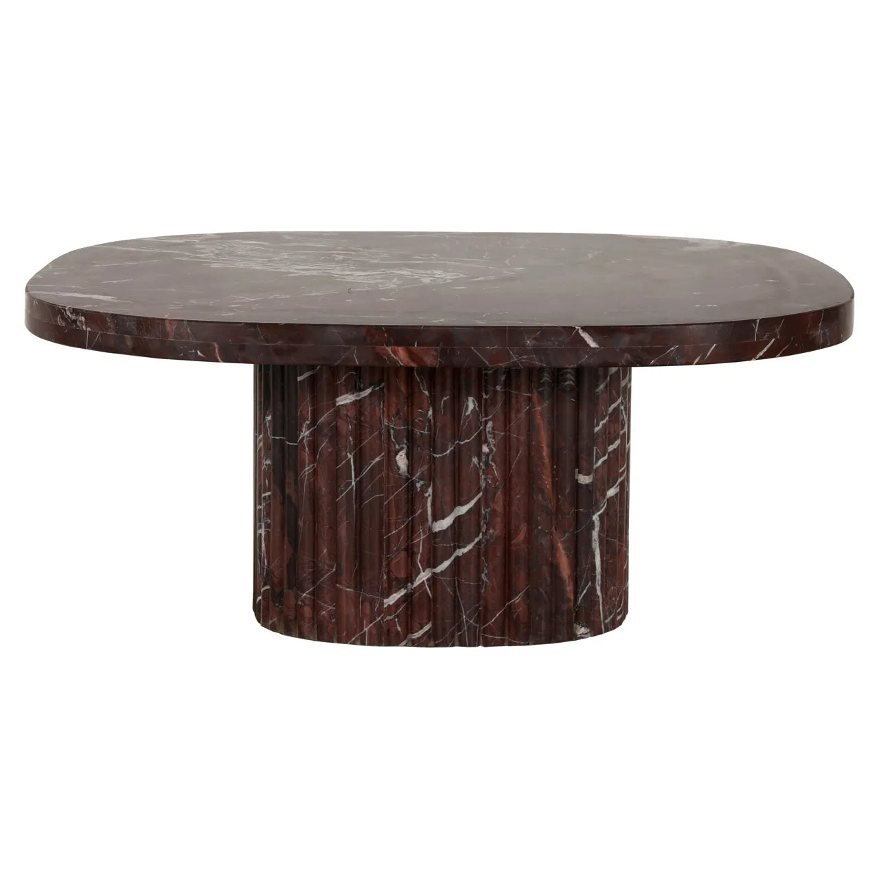 Richmond Interiors Orchid Burgundy Indian Red Levanto Marble Coffee Table