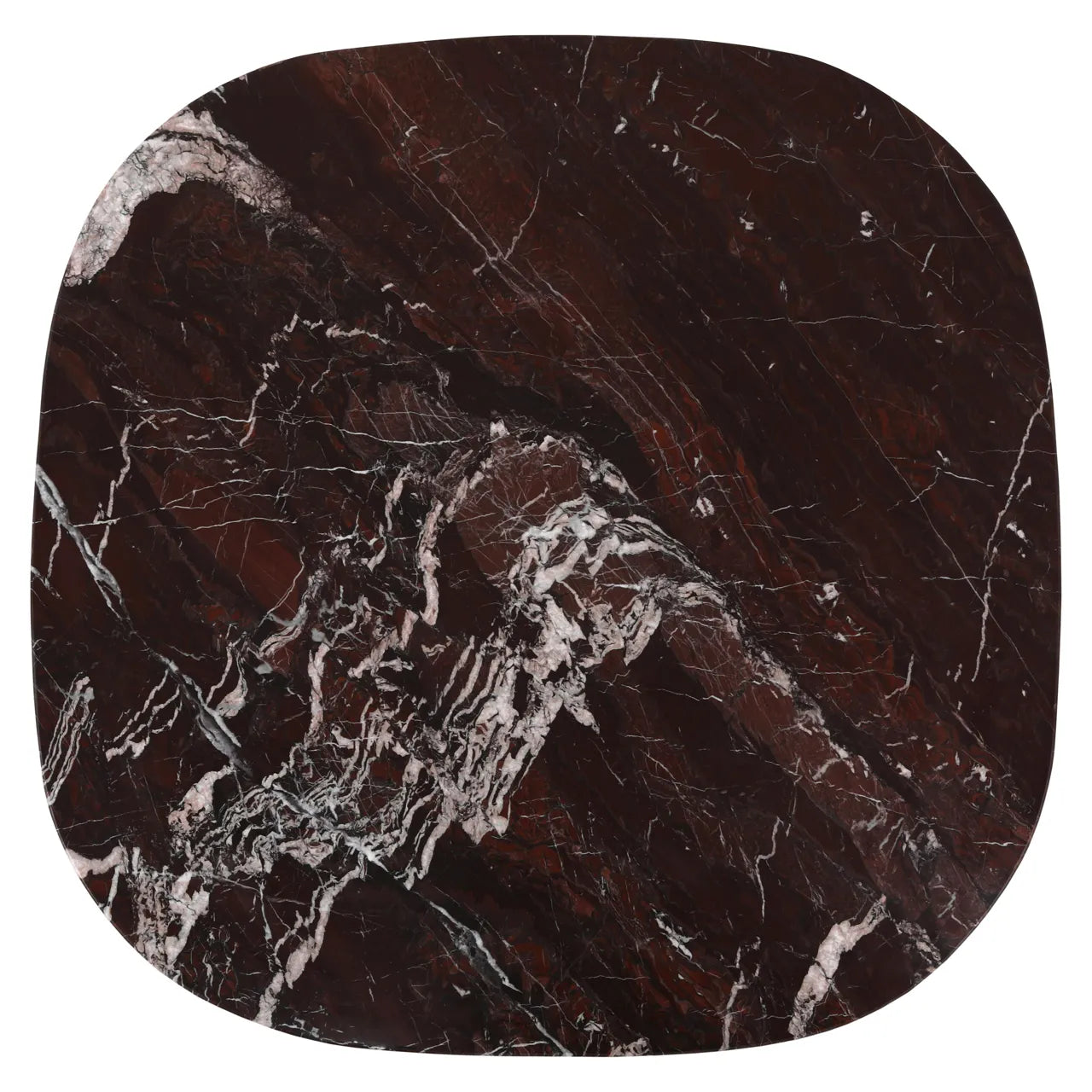 Richmond Interiors Orchid Burgundy Indian Red Levanto Marble Coffee Table