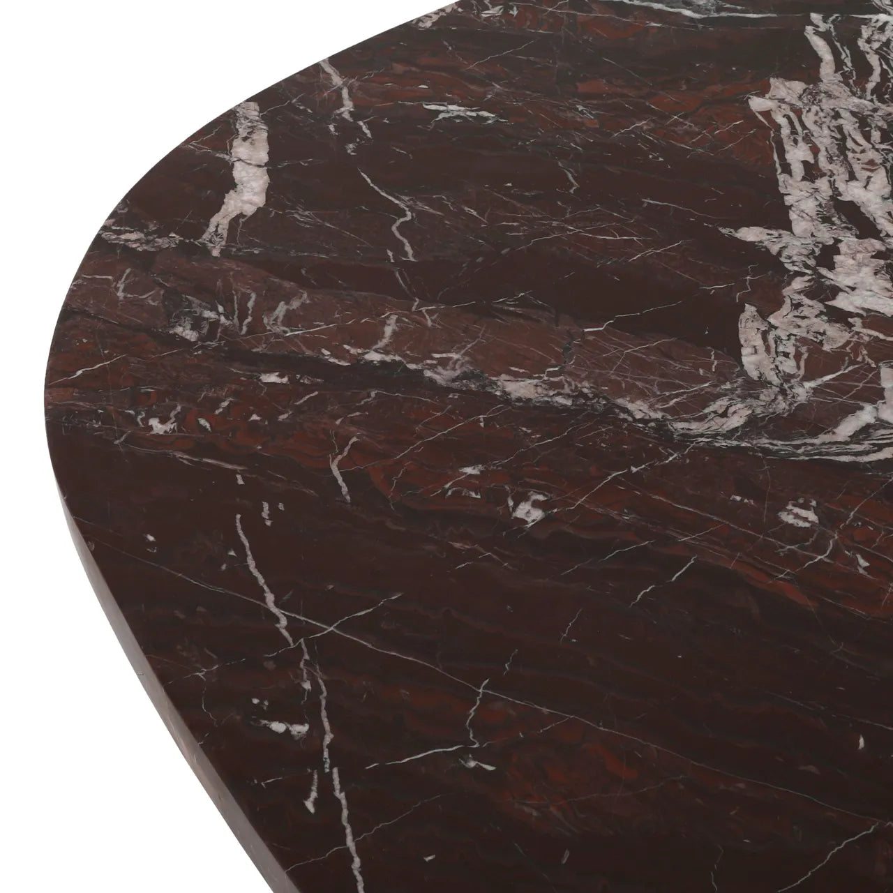 Richmond Interiors Orchid Burgundy Indian Red Levanto Marble Coffee Table