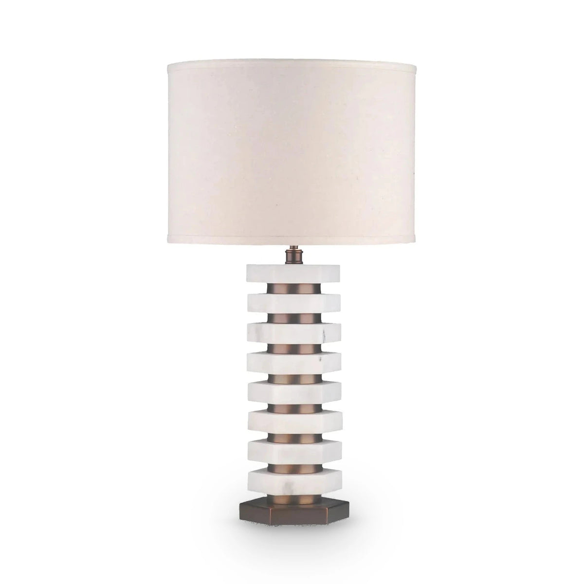 Richmond Interiors Haspen White Marble Table Lamp