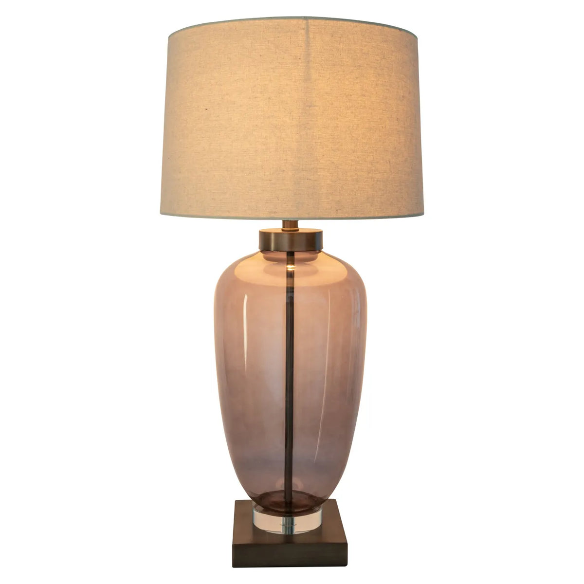 Richmond Interiors Monsoe Smoke Glass Table Lamp