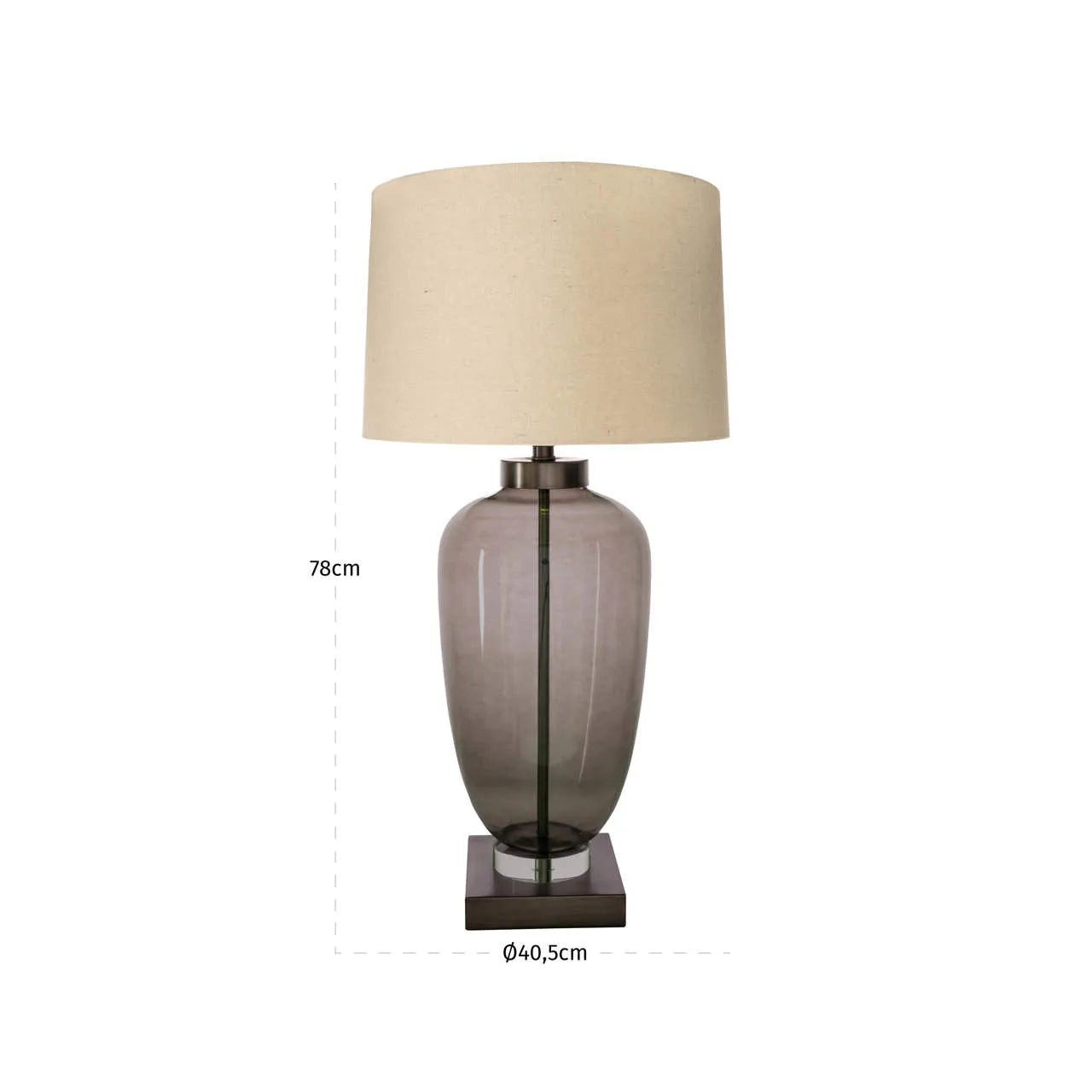 Richmond Interiors Monsoe Smoke Glass Table Lamp
