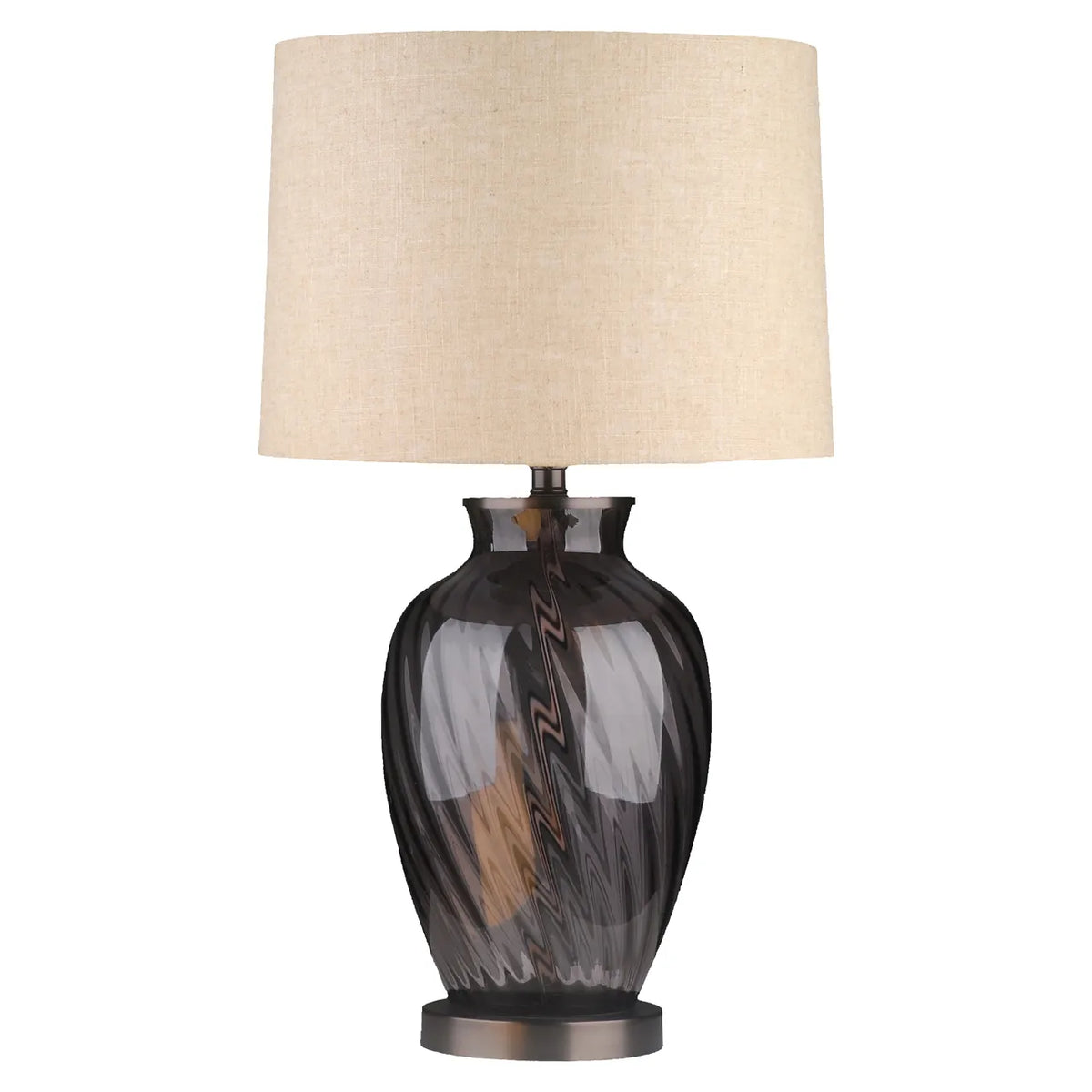 Richmond Interiors Rowan Smoke Glass Table Lamp