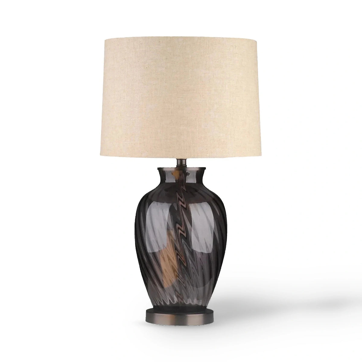 Richmond Interiors Rowan Smoke Glass Table Lamp
