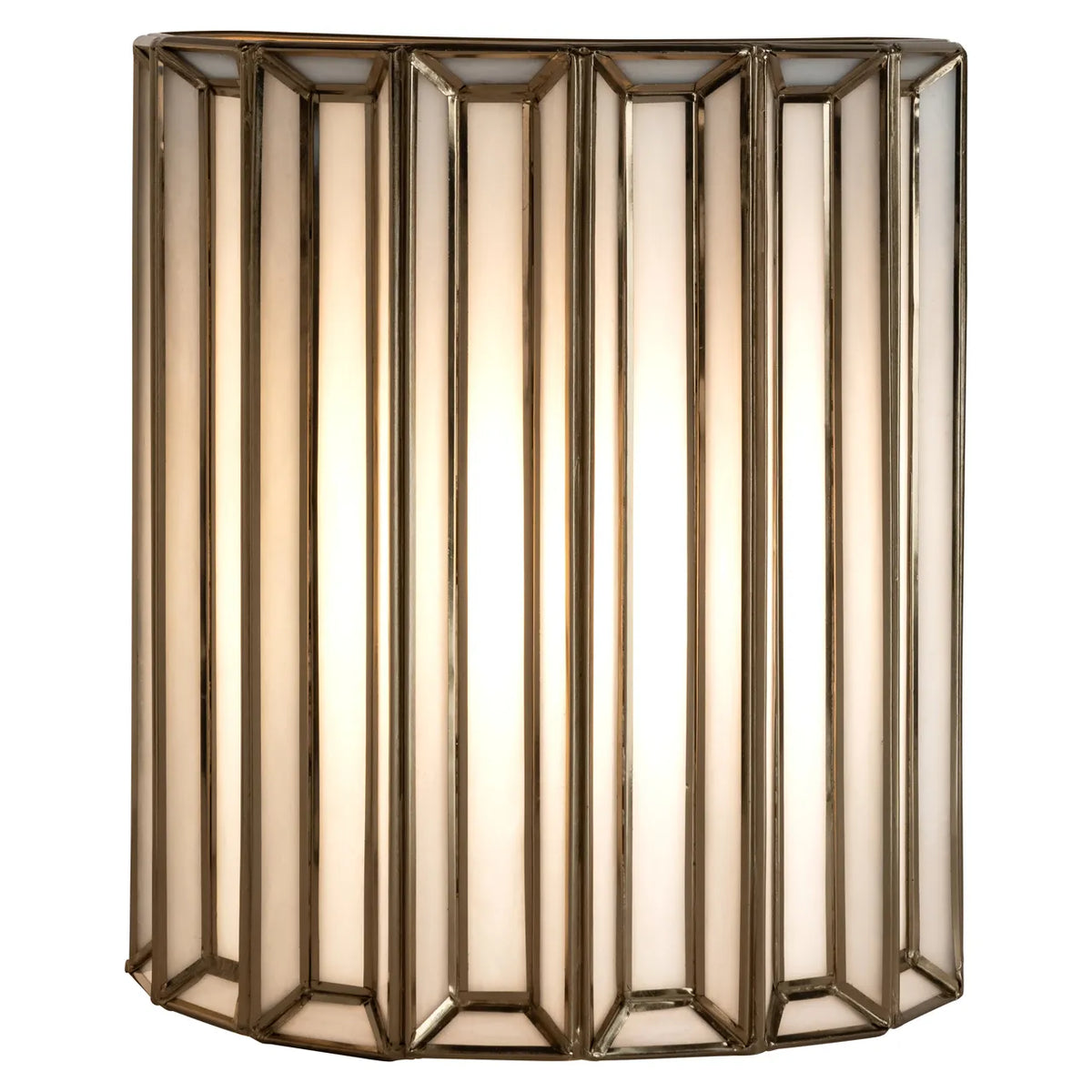 Richmond Interiors Lumine Antique Brass Glass Wall Light