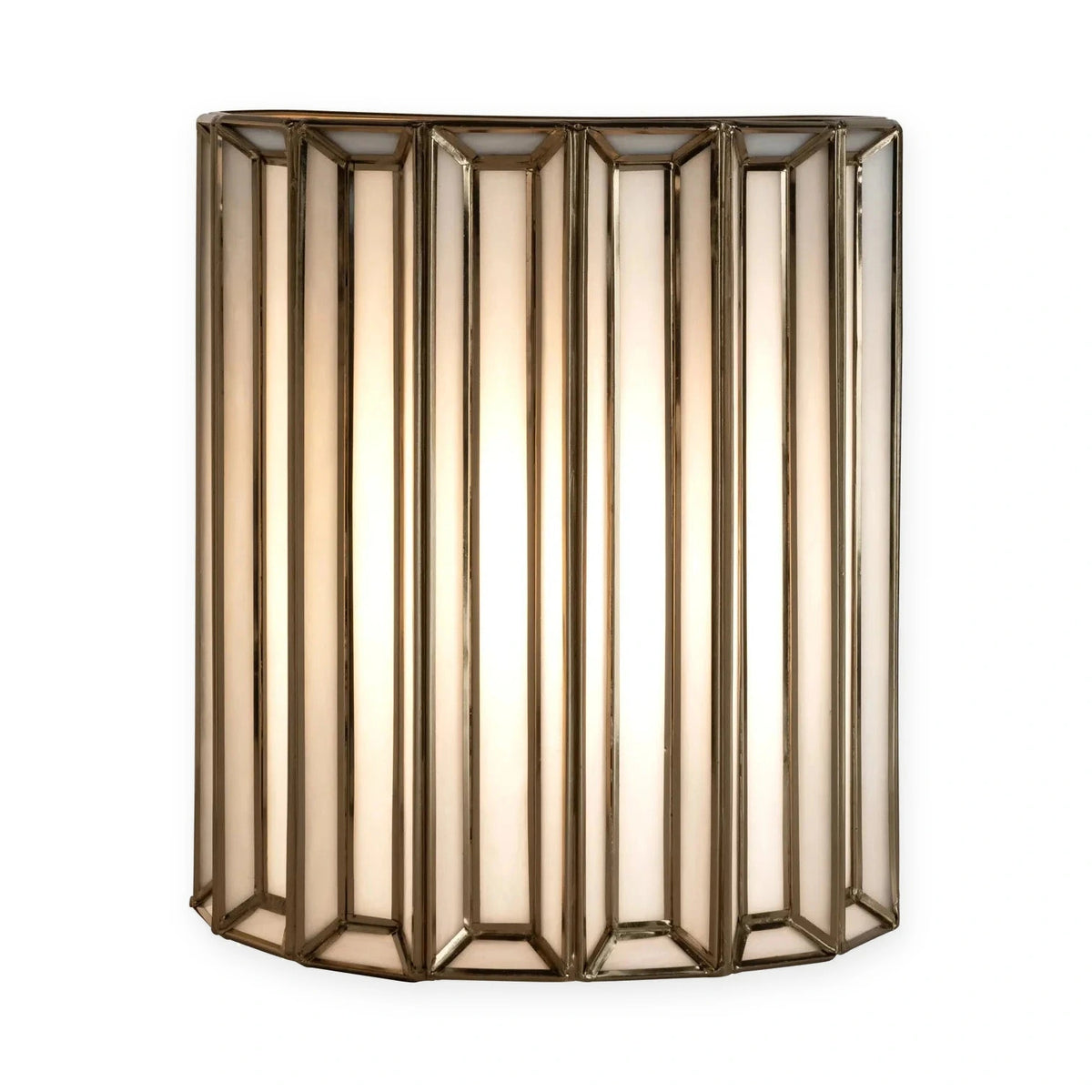 Richmond Interiors Lumine Antique Brass Glass Wall Light