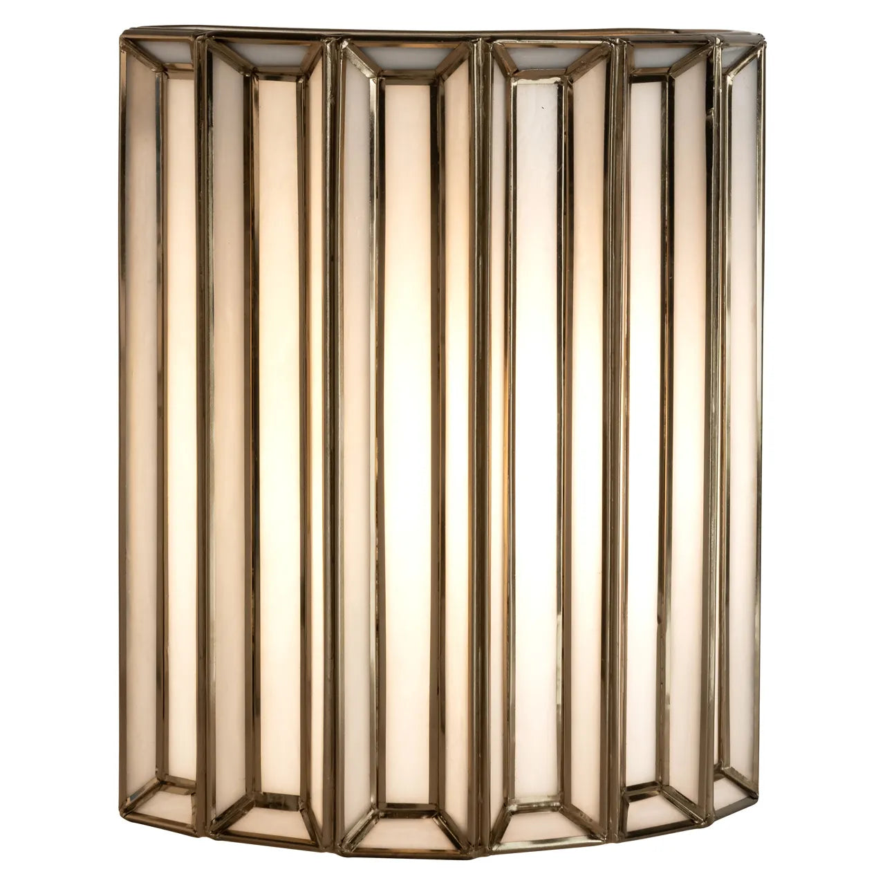 Richmond Interiors Lumine Antique Brass Glass Wall Light