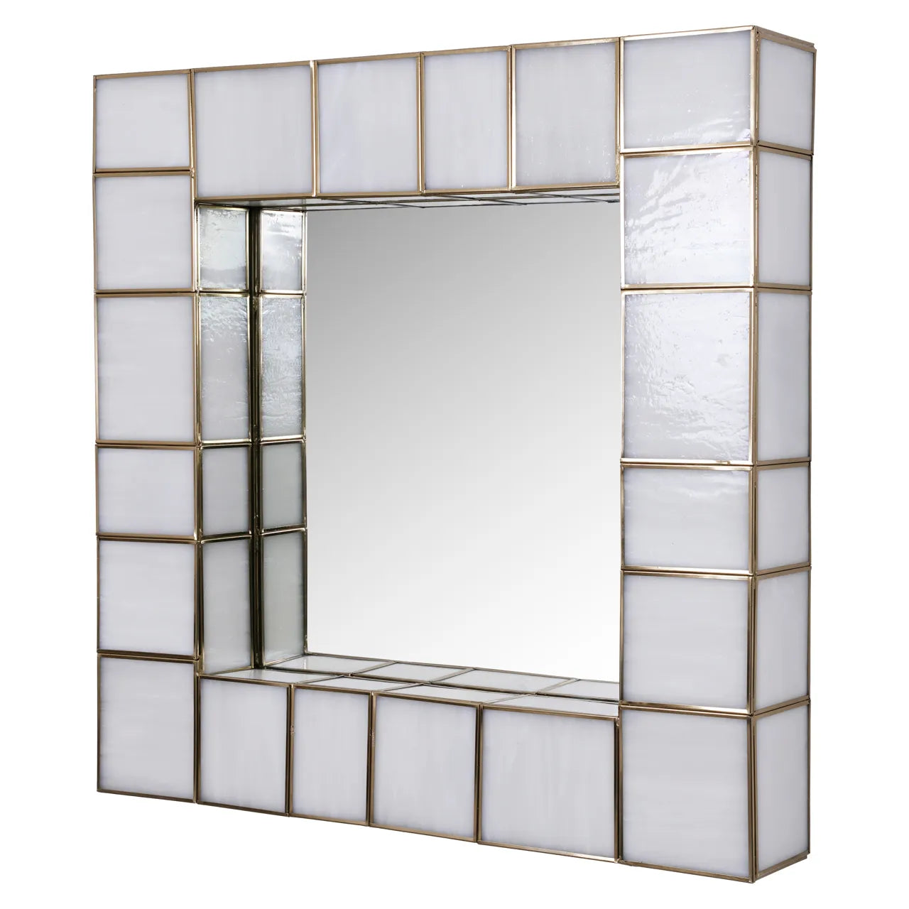 Richmond Interiors Luma Antique Brass Glass Wall Light