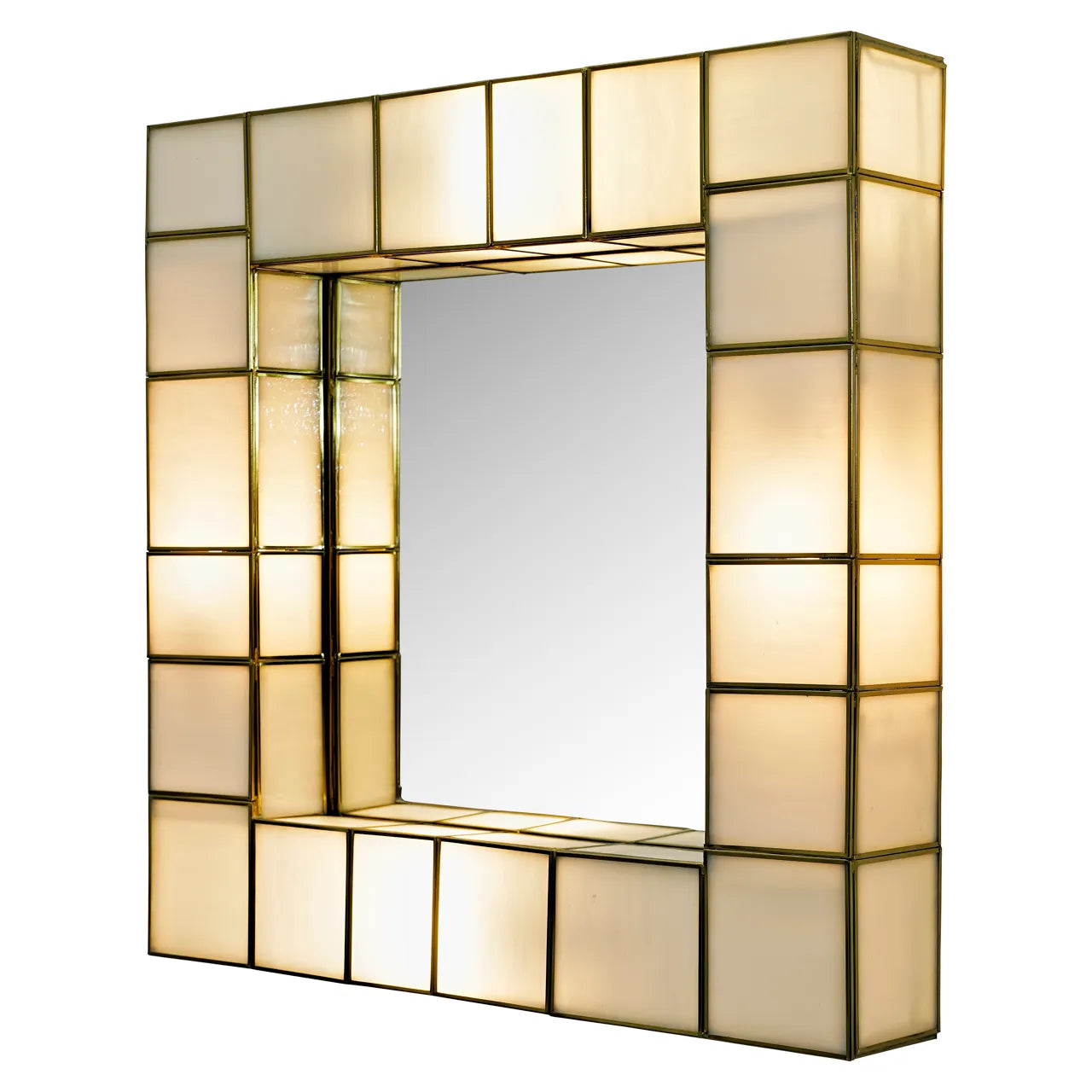 Richmond Interiors Luma Antique Brass Glass Wall Light
