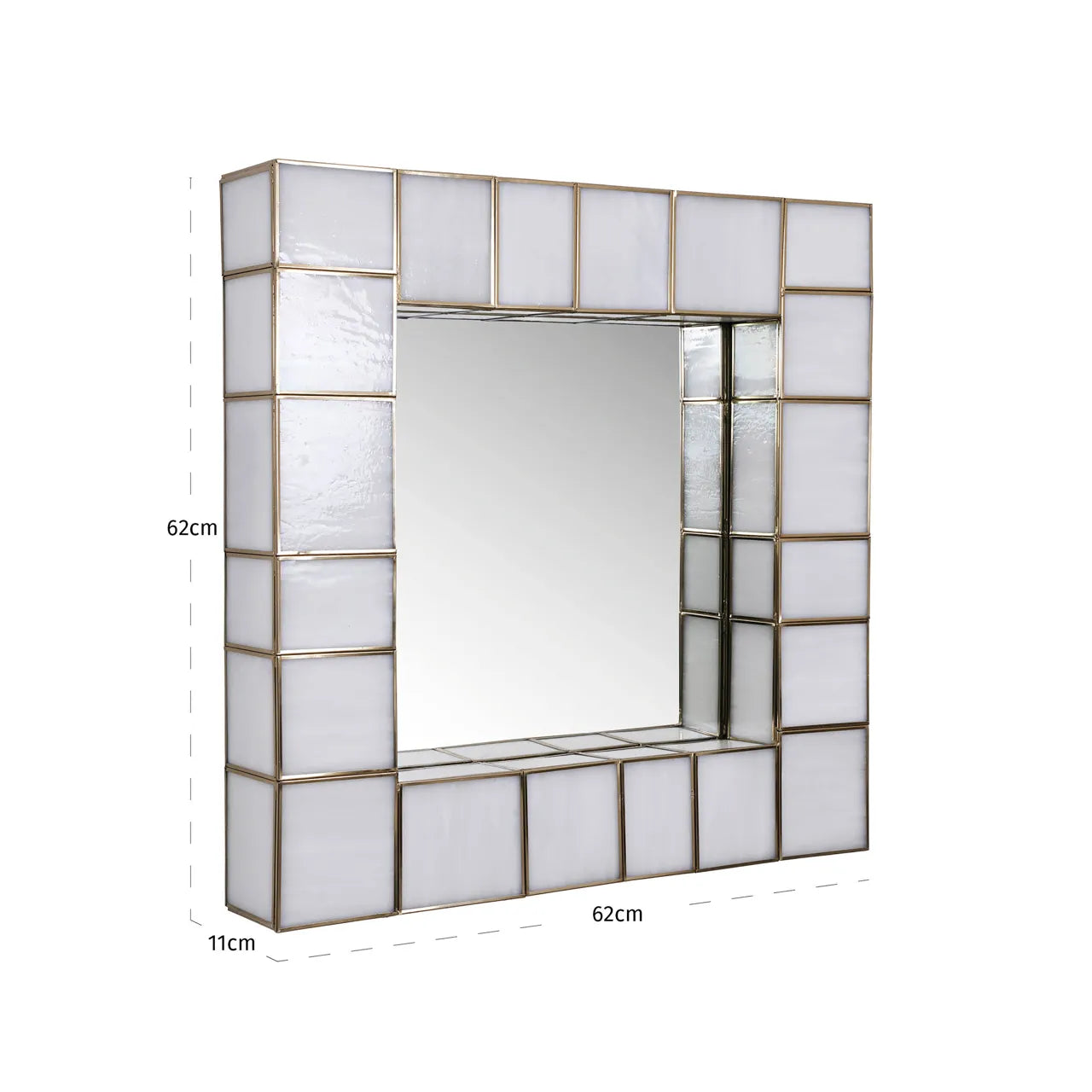 Richmond Interiors Luma Antique Brass Glass Wall Light