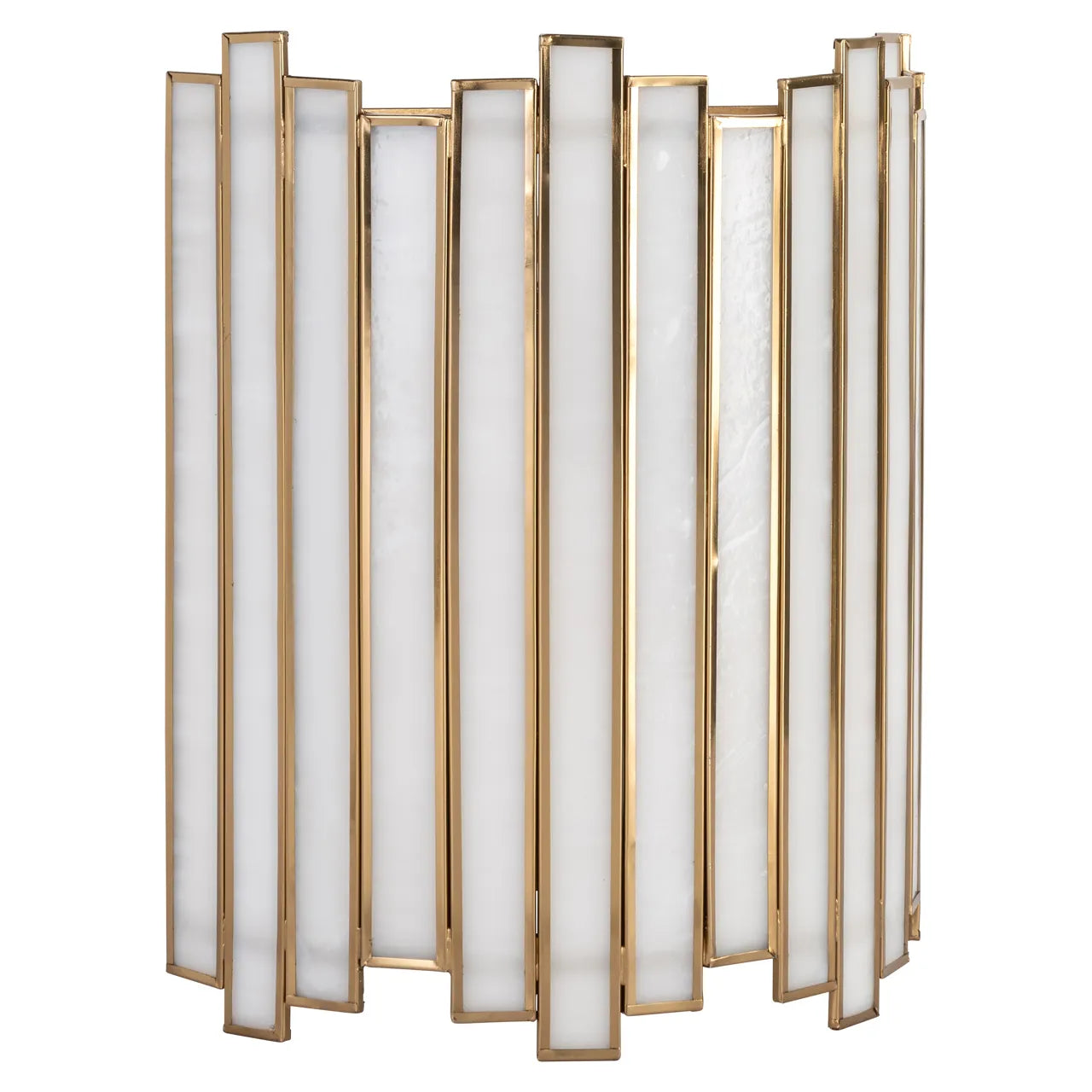 Richmond Interiors Lima Antique Brass Glass Wall Light