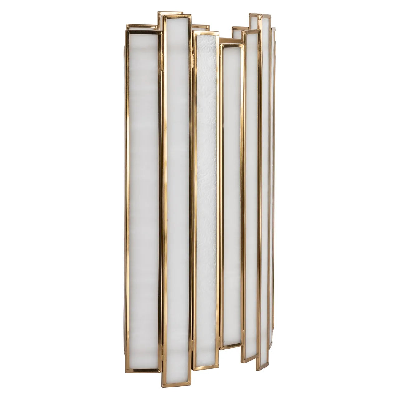 Richmond Interiors Lima Antique Brass Glass Wall Light