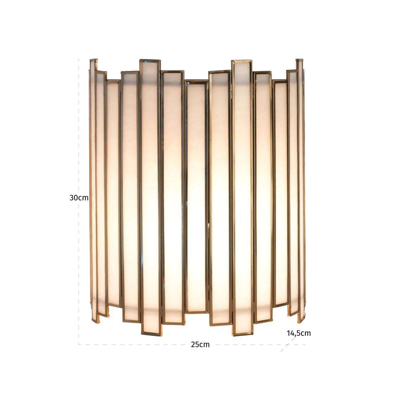 Richmond Interiors Lima Antique Brass Glass Wall Light