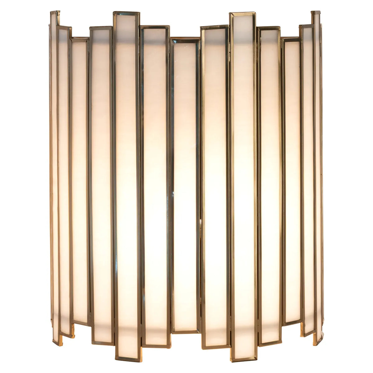 Richmond Interiors Lima Antique Brass Glass Wall Light