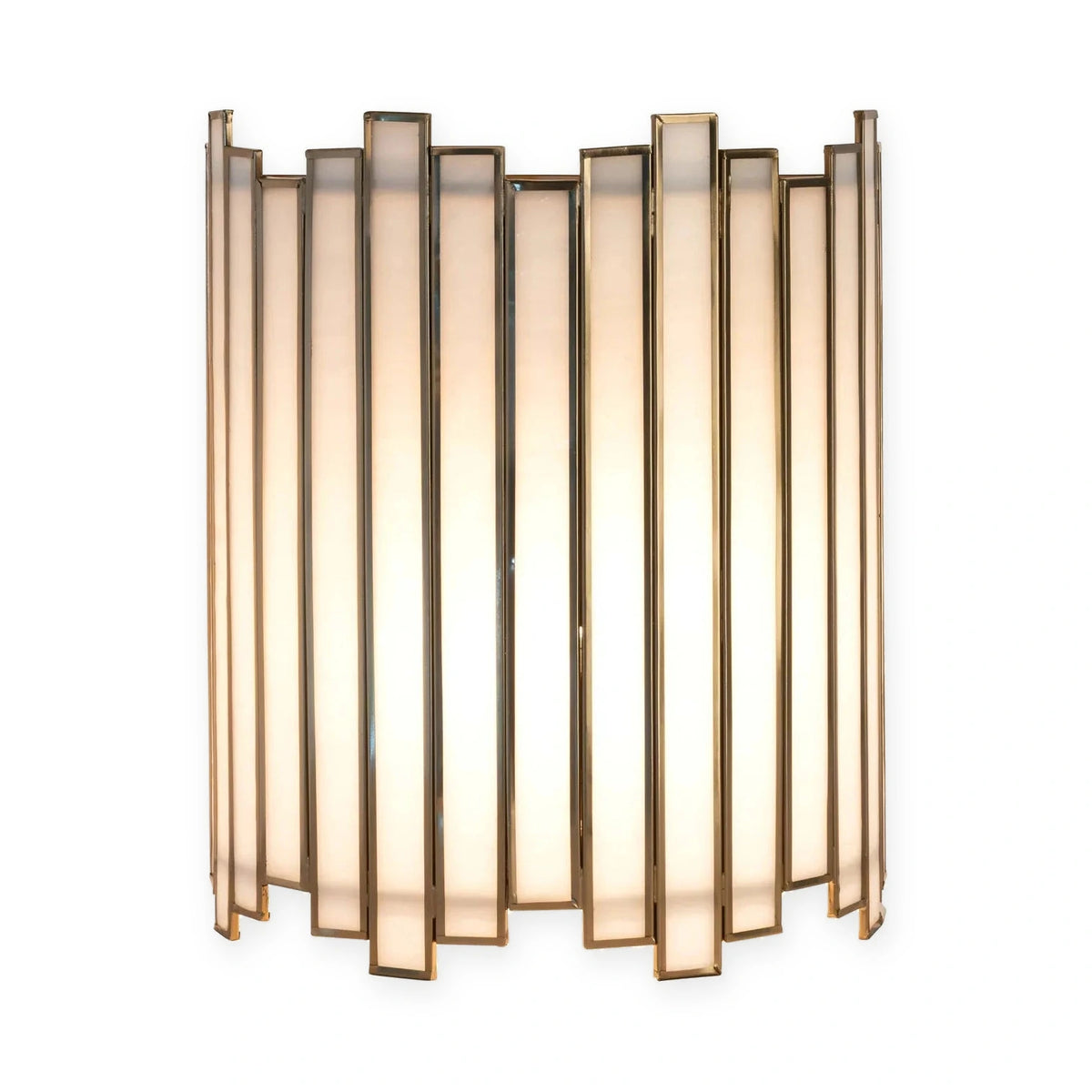 Richmond Interiors Lima Antique Brass Glass Wall Light