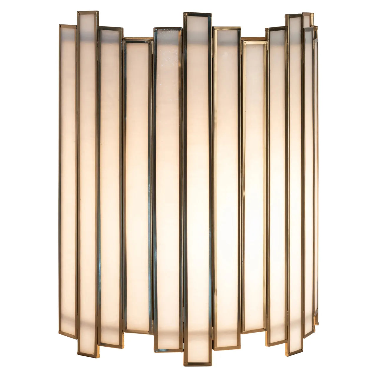 Richmond Interiors Lima Antique Brass Glass Wall Light