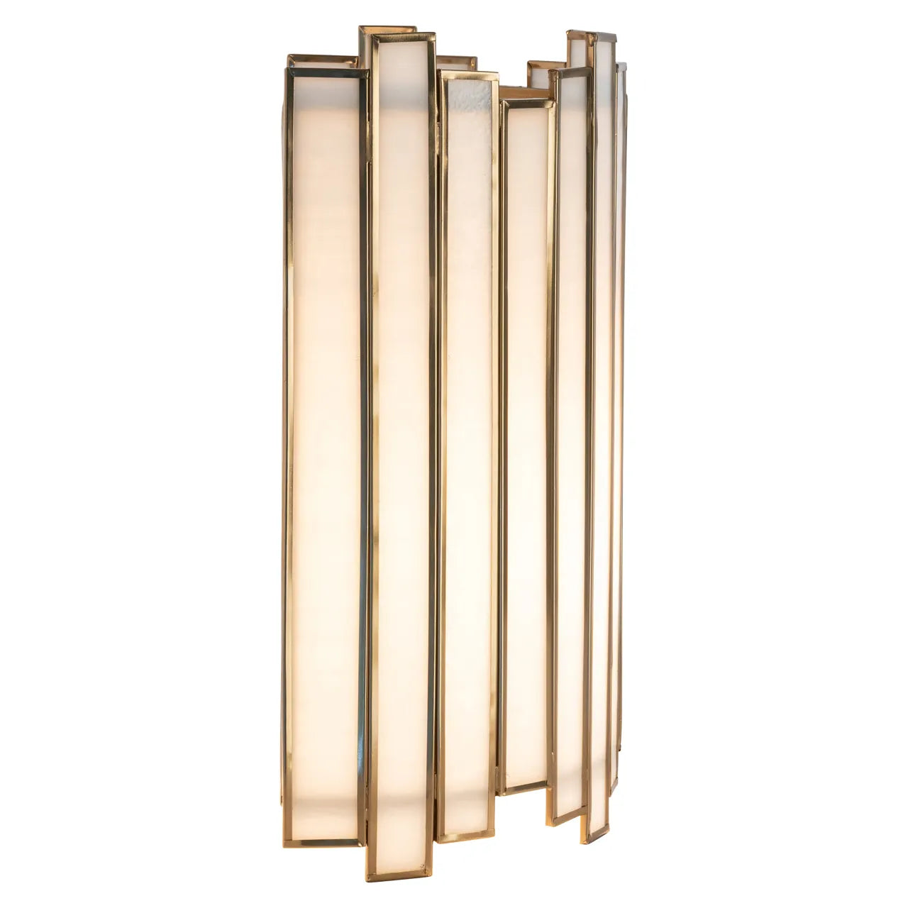 Richmond Interiors Lima Antique Brass Glass Wall Light