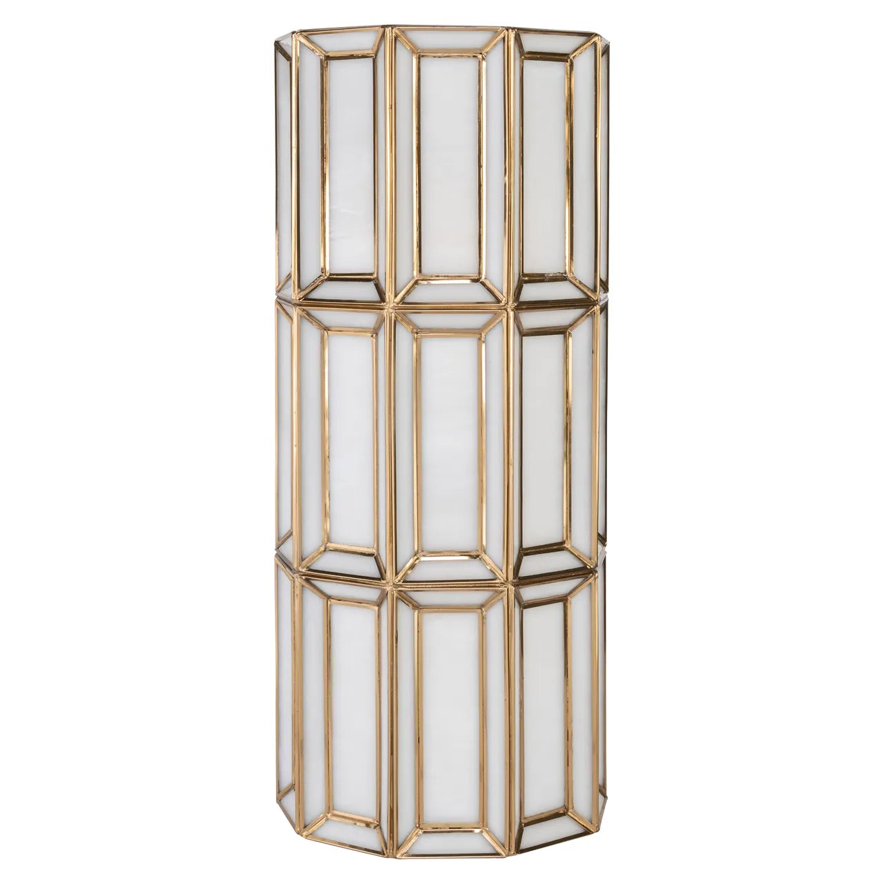 Richmond Interiors Opal Antique Brass Glass Wall Light