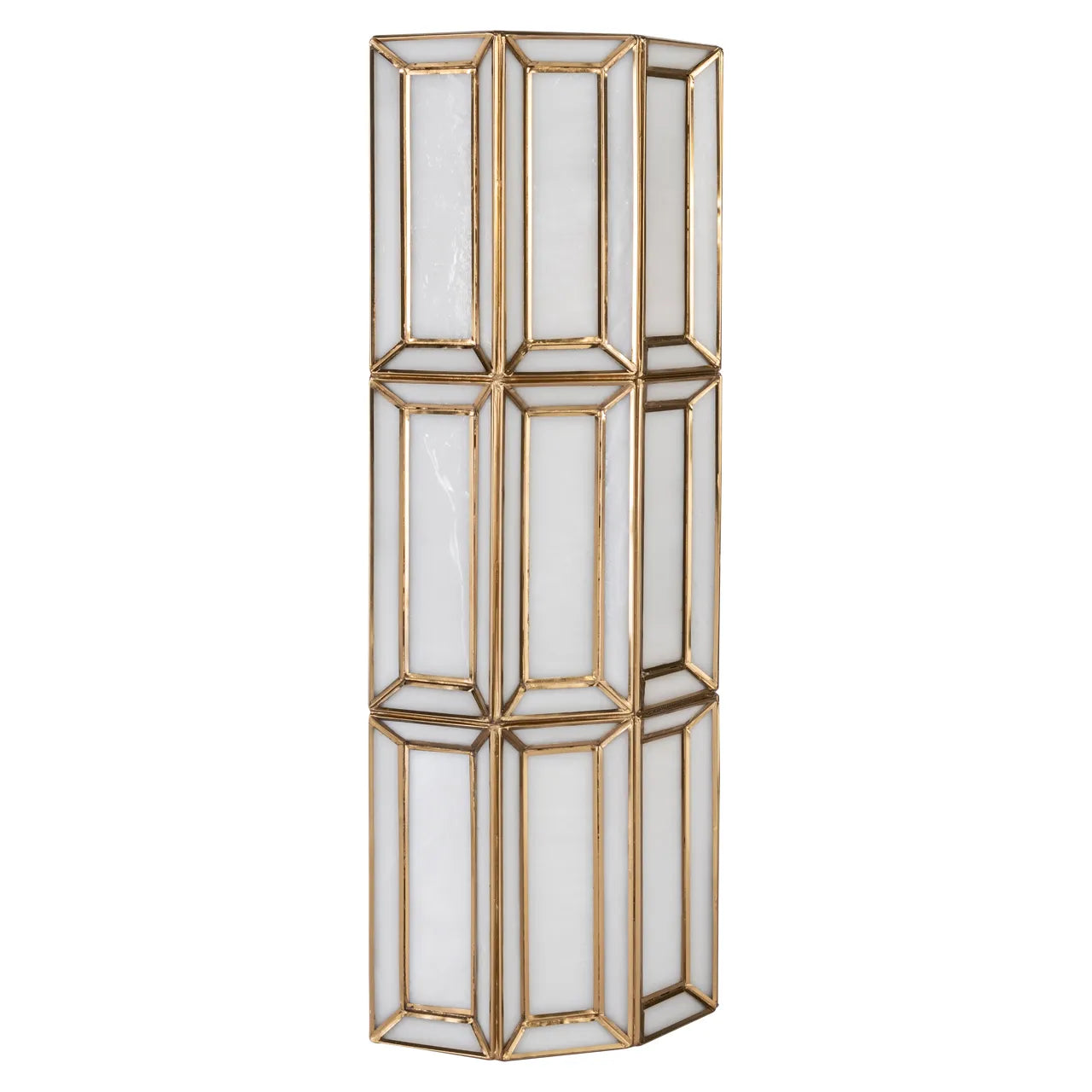 Richmond Interiors Opal Antique Brass Glass Wall Light