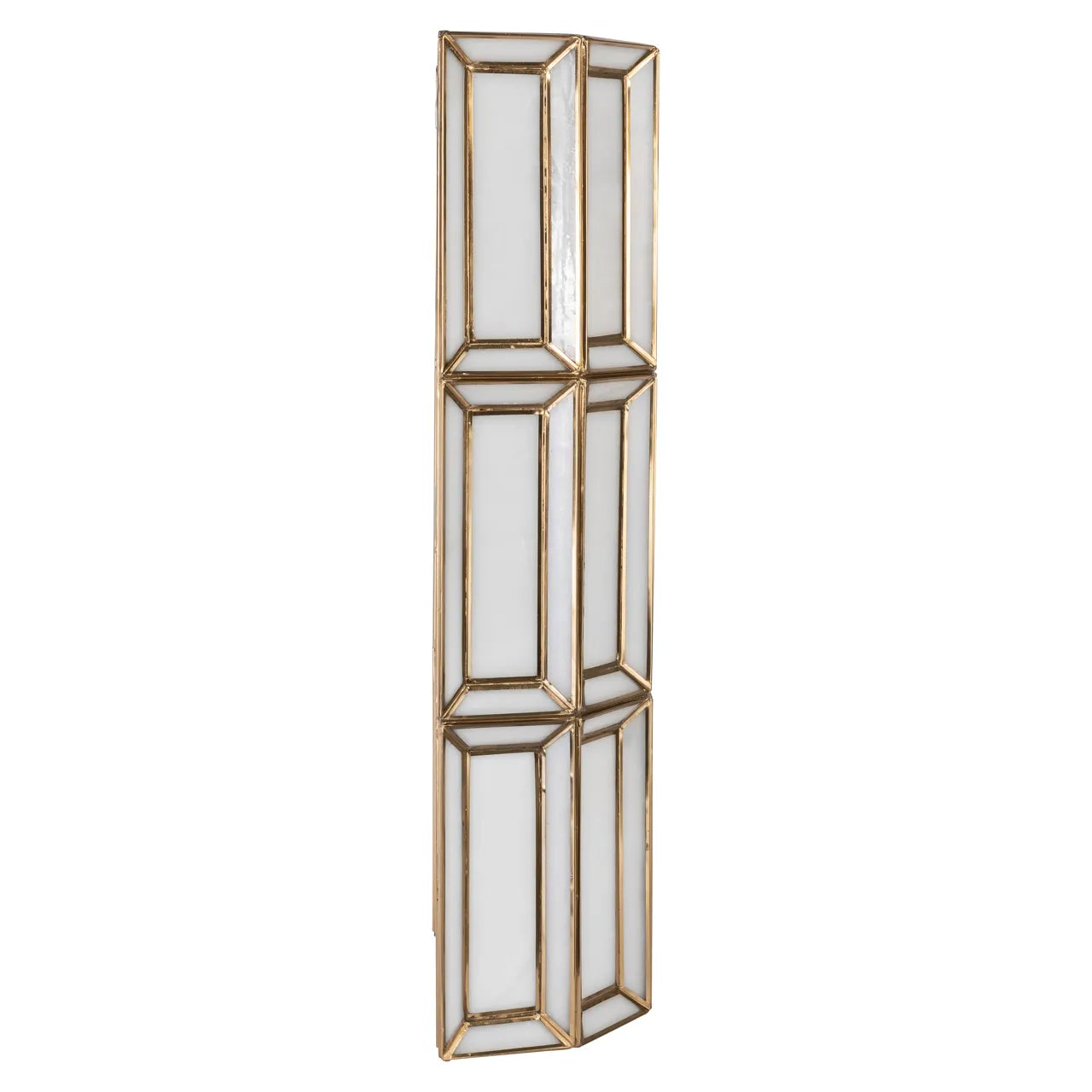 Richmond Interiors Opal Antique Brass Glass Wall Light