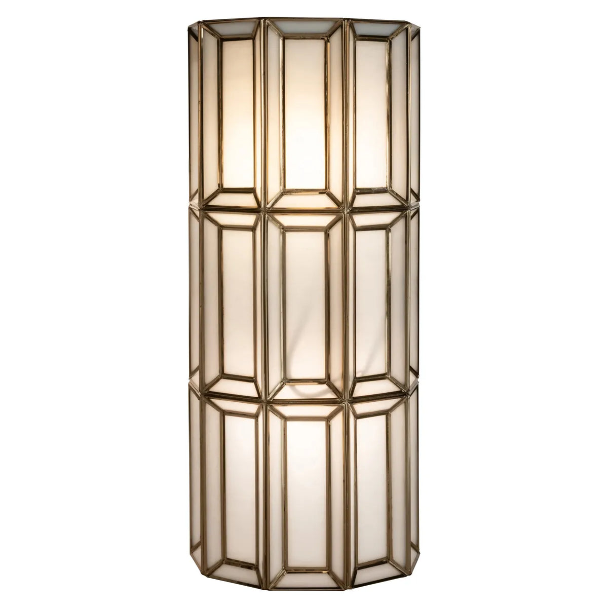 Richmond Interiors Opal Antique Brass Glass Wall Light