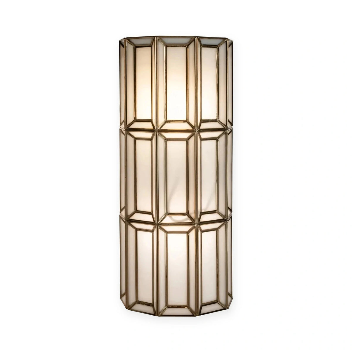 Richmond Interiors Opal Antique Brass Glass Wall Light