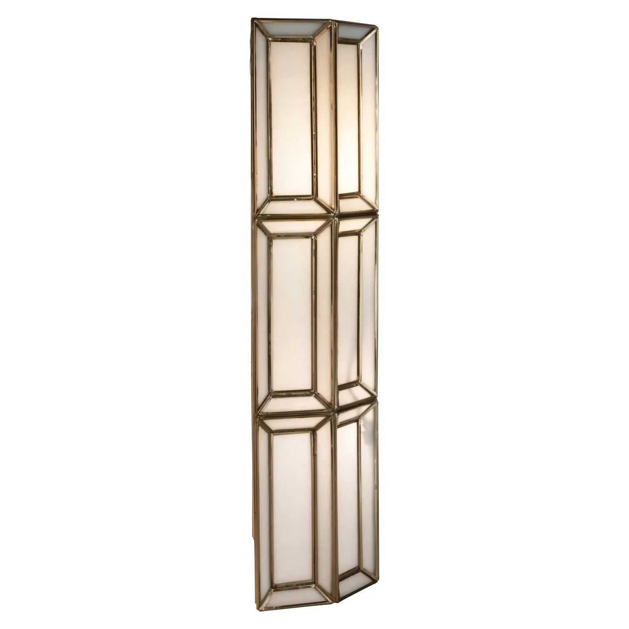 Richmond Interiors Opal Antique Brass Glass Wall Light