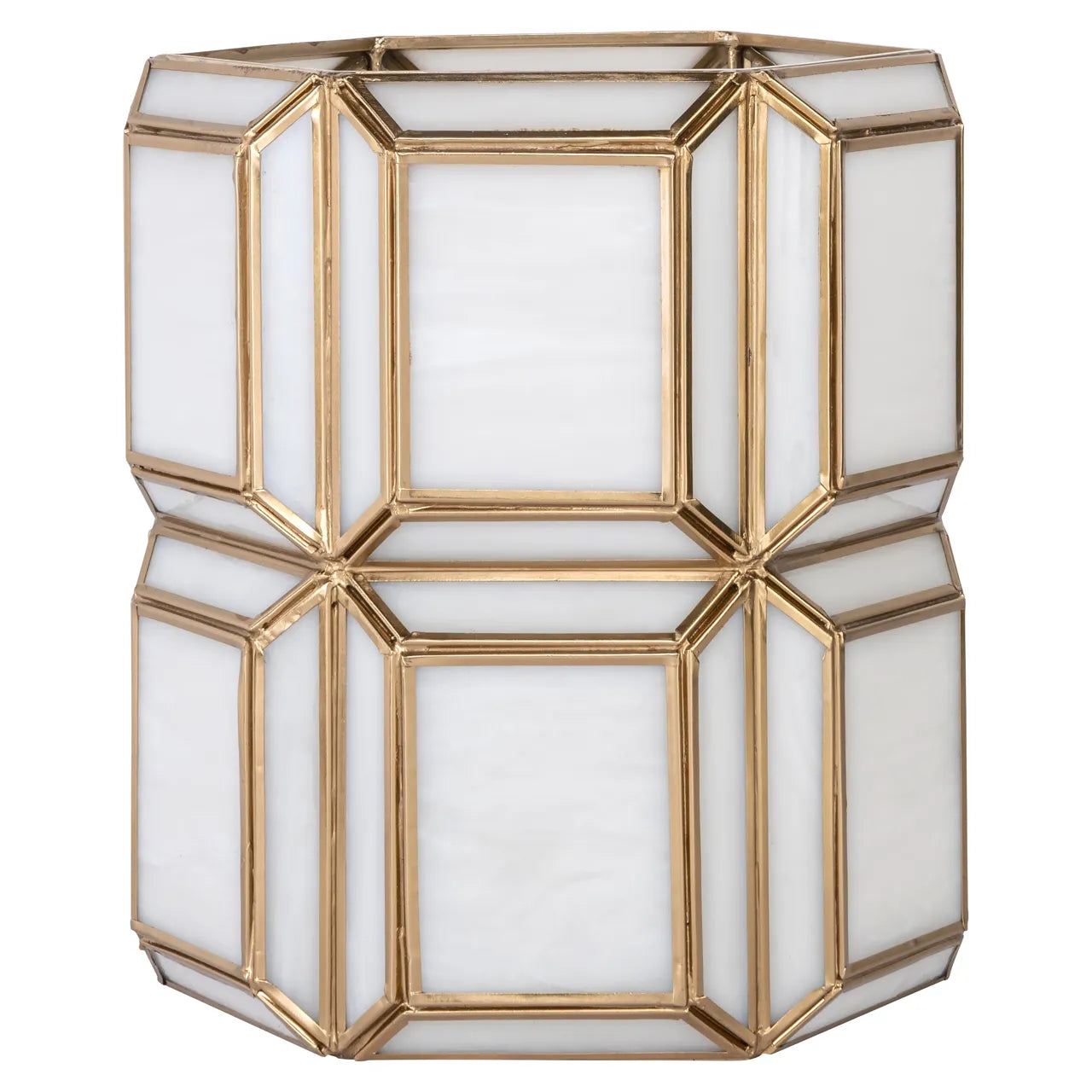 Richmond Interiors Ariana Antique Brass Glass Hurricane Candle Holder Small