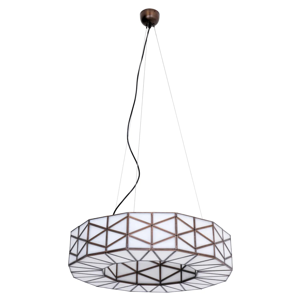 Richmond Interiors Solaria Copper Glass & Brass Chandelier