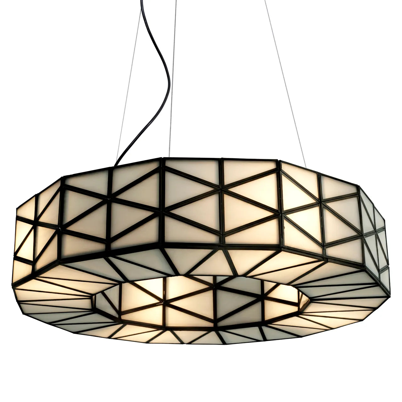 Richmond Interiors Solaria Copper Glass & Brass Chandelier
