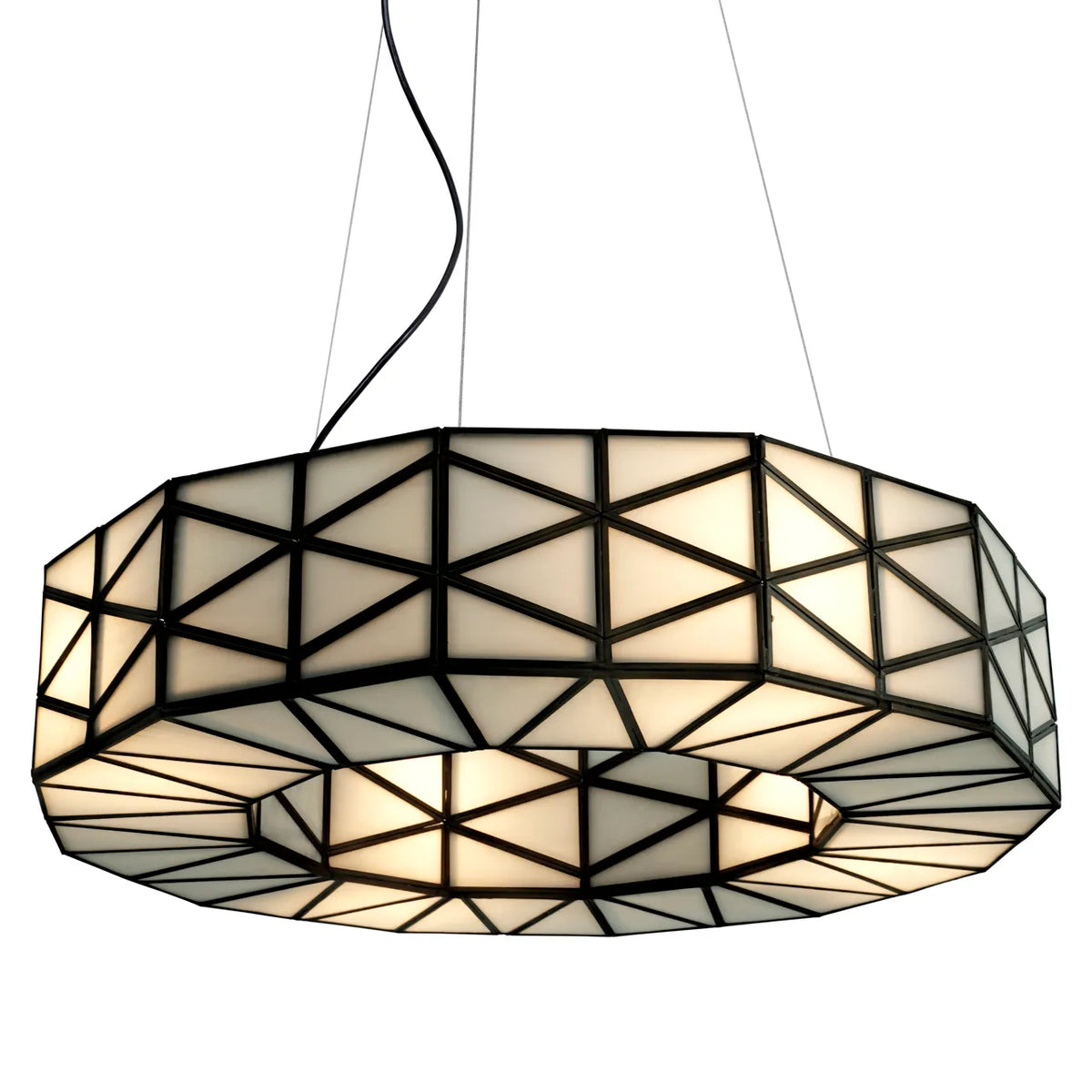 Richmond Interiors Solaria Copper Glass & Brass Chandelier