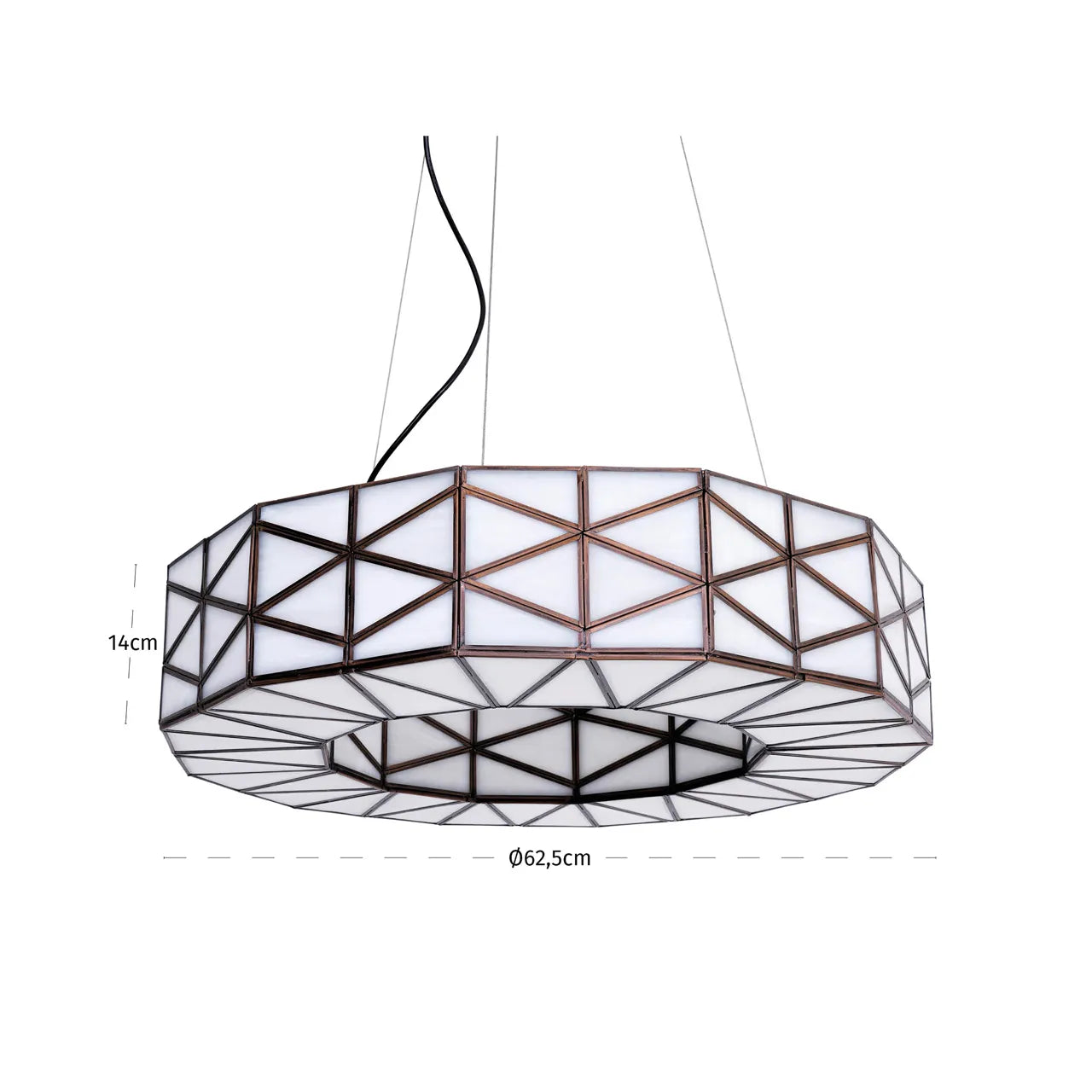 Richmond Interiors Solaria Copper Glass & Brass Chandelier