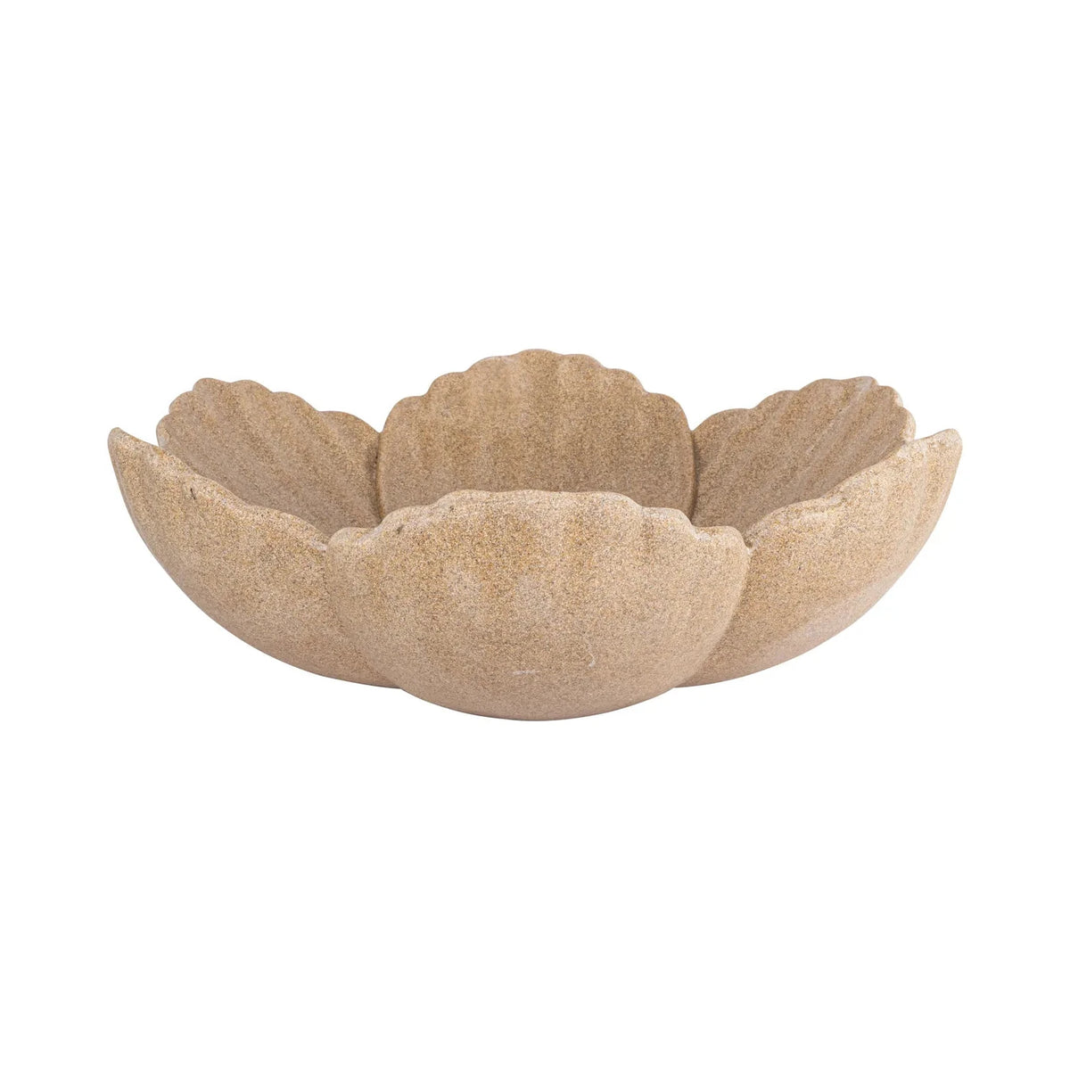 Richmond Interiors Petal Beige Resin & Quartz Sand Bowl